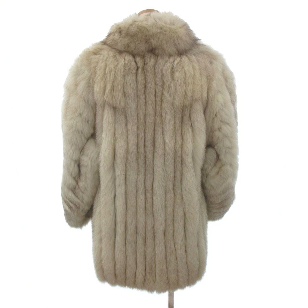 エンバ EMBA 毛皮コート ミドル丈 フォックスファー ベージュ 0s
