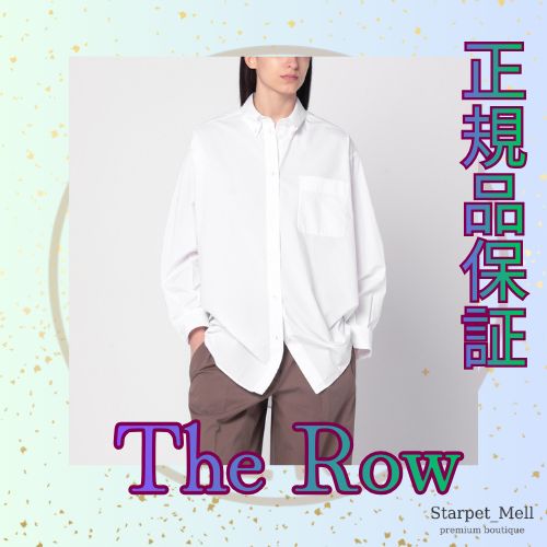 The Row ビクトリアホワイトオーバーサイズシャツ
