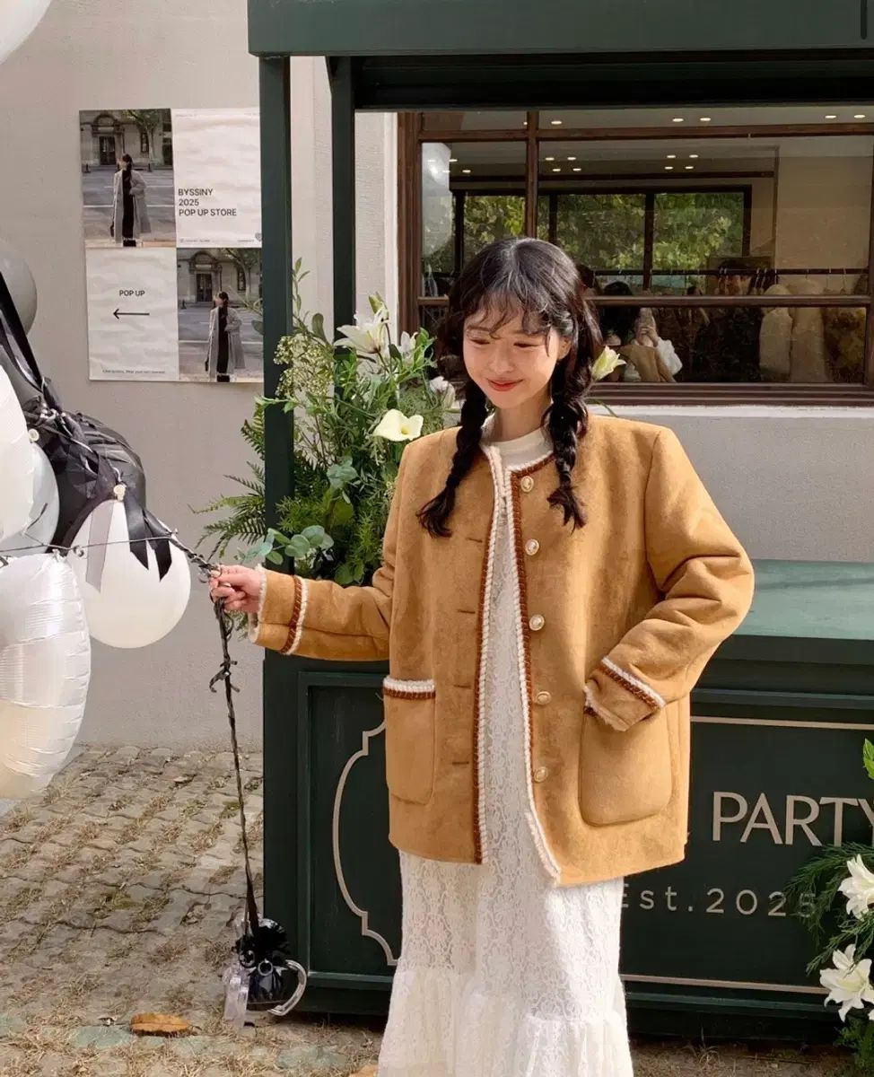 バイ씨ニー製作 スウェードムートン ジャケット ブラウン