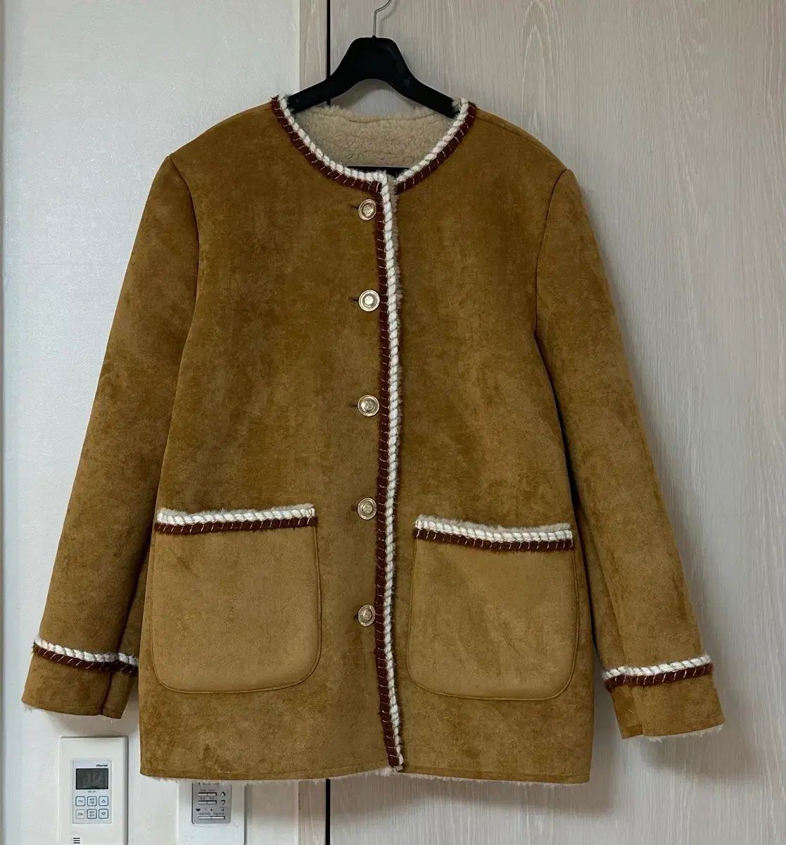 バイ씨ニー製作 スウェードムートン ジャケット ブラウン