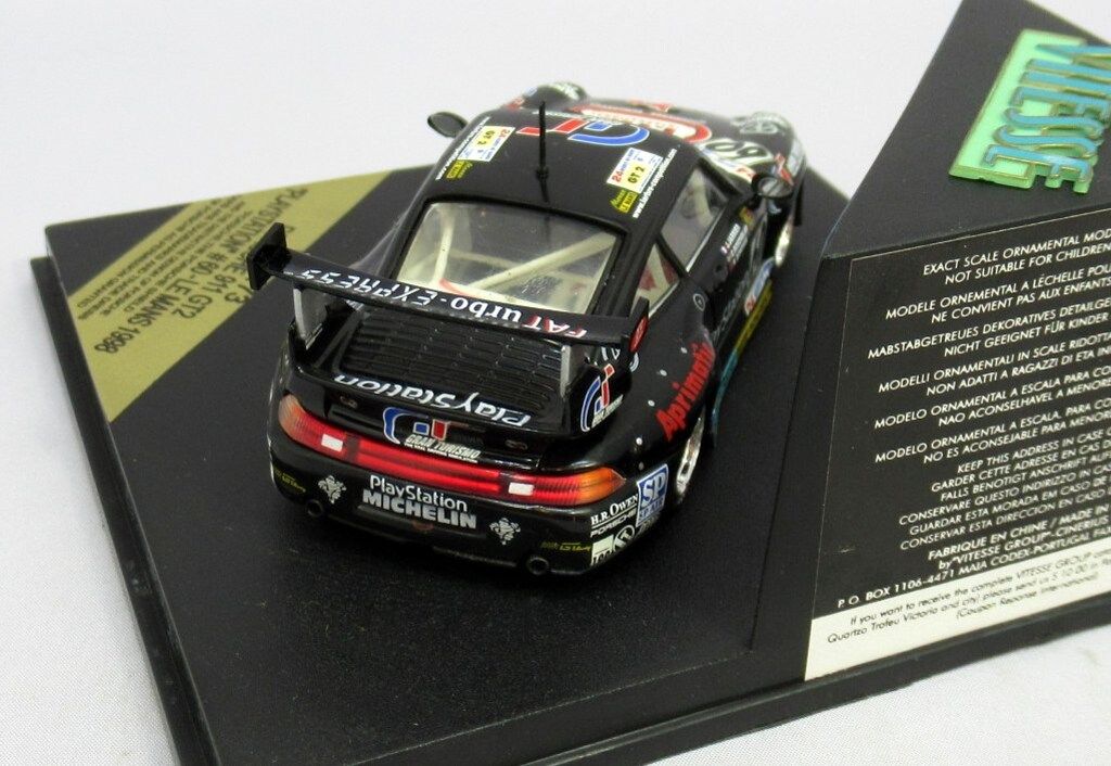 VITESSE 1/43 PORSCHE 911 GT2 PLAYSTATION #60 LE MANS 1998 V98173