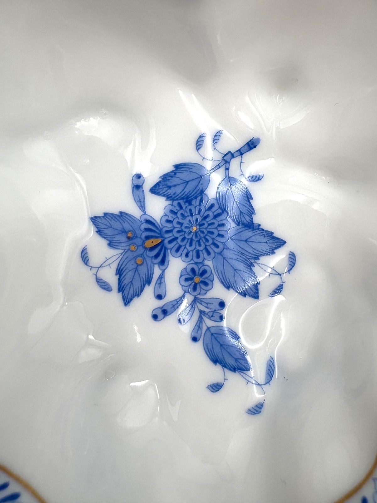 未使用保管品 HEREND ヘレンド アポニーブルー オープンシュガー