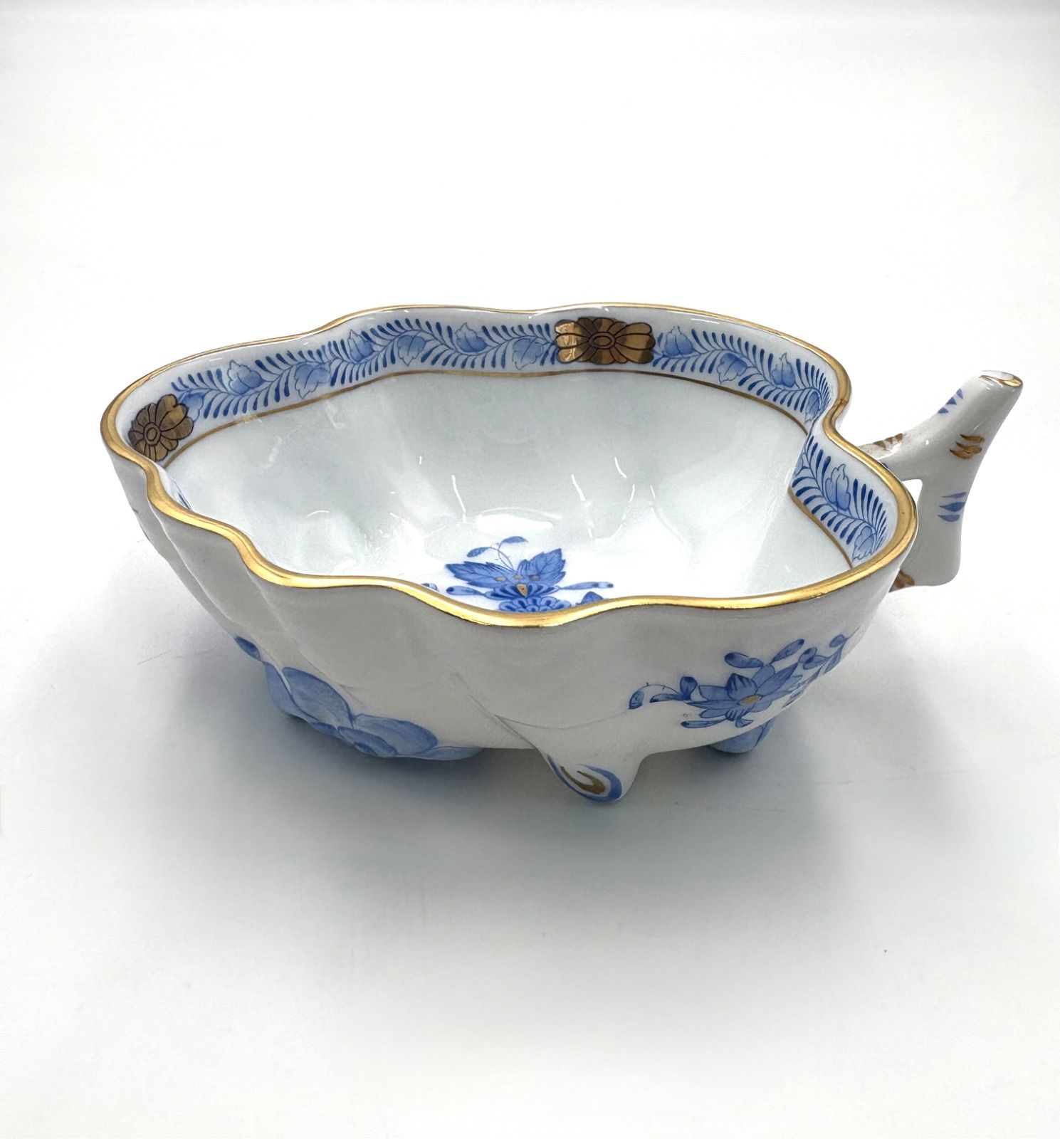 未使用保管品 HEREND ヘレンド アポニーブルー オープンシュガー