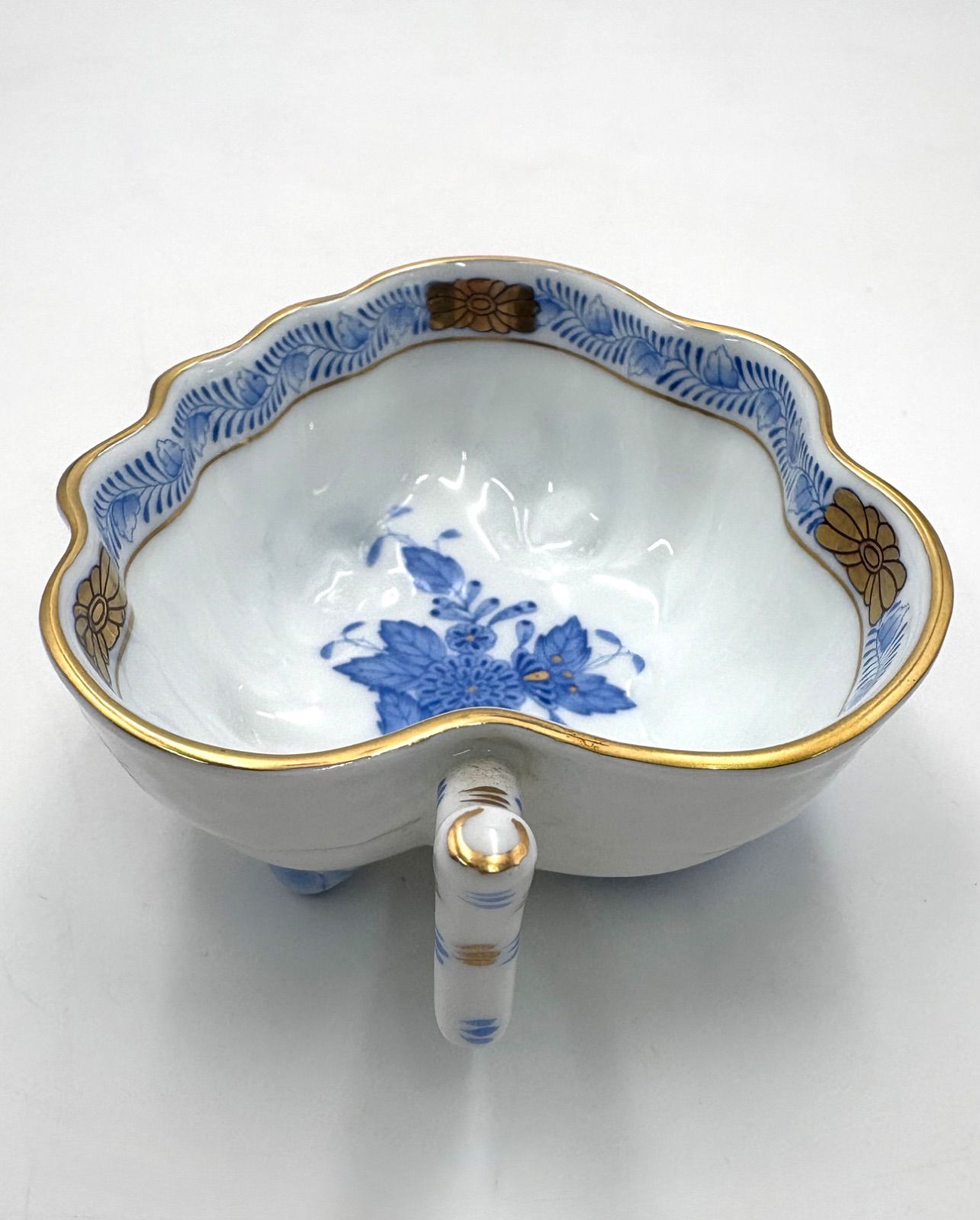 未使用保管品 HEREND ヘレンド アポニーブルー オープンシュガー