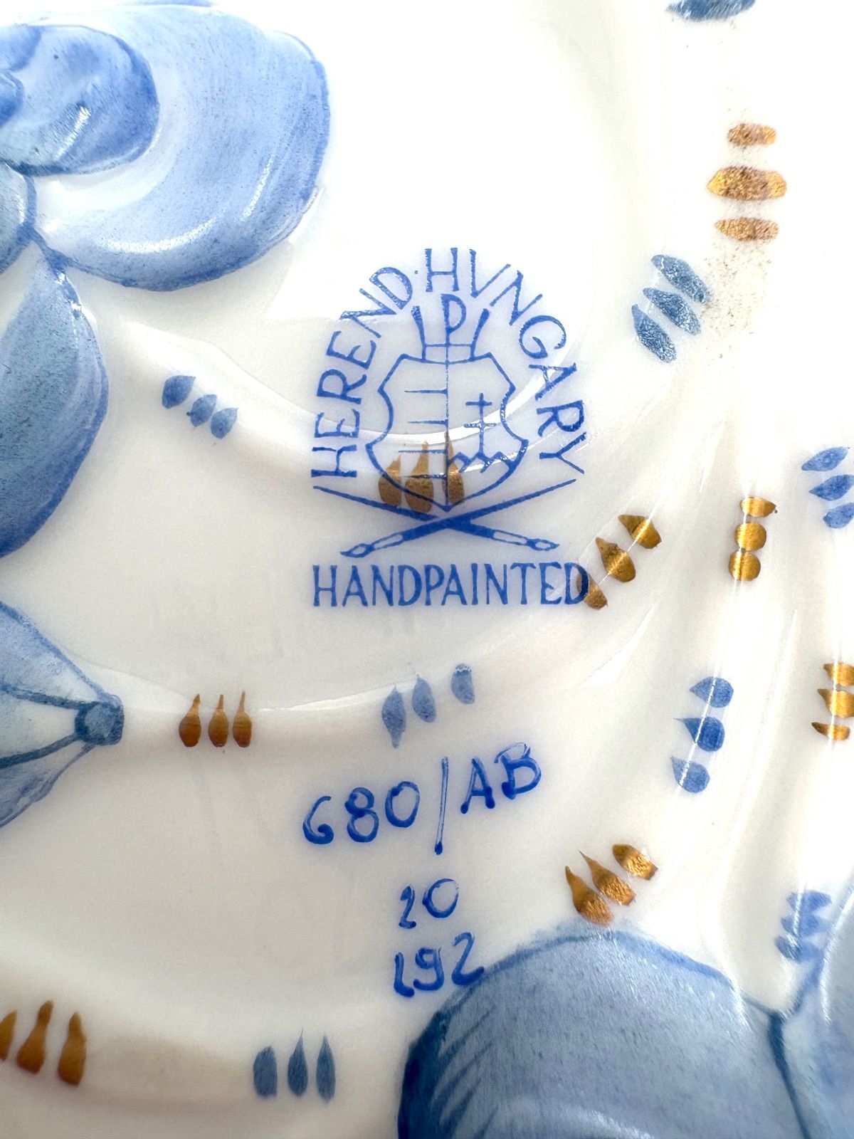 未使用保管品 HEREND ヘレンド アポニーブルー オープンシュガー