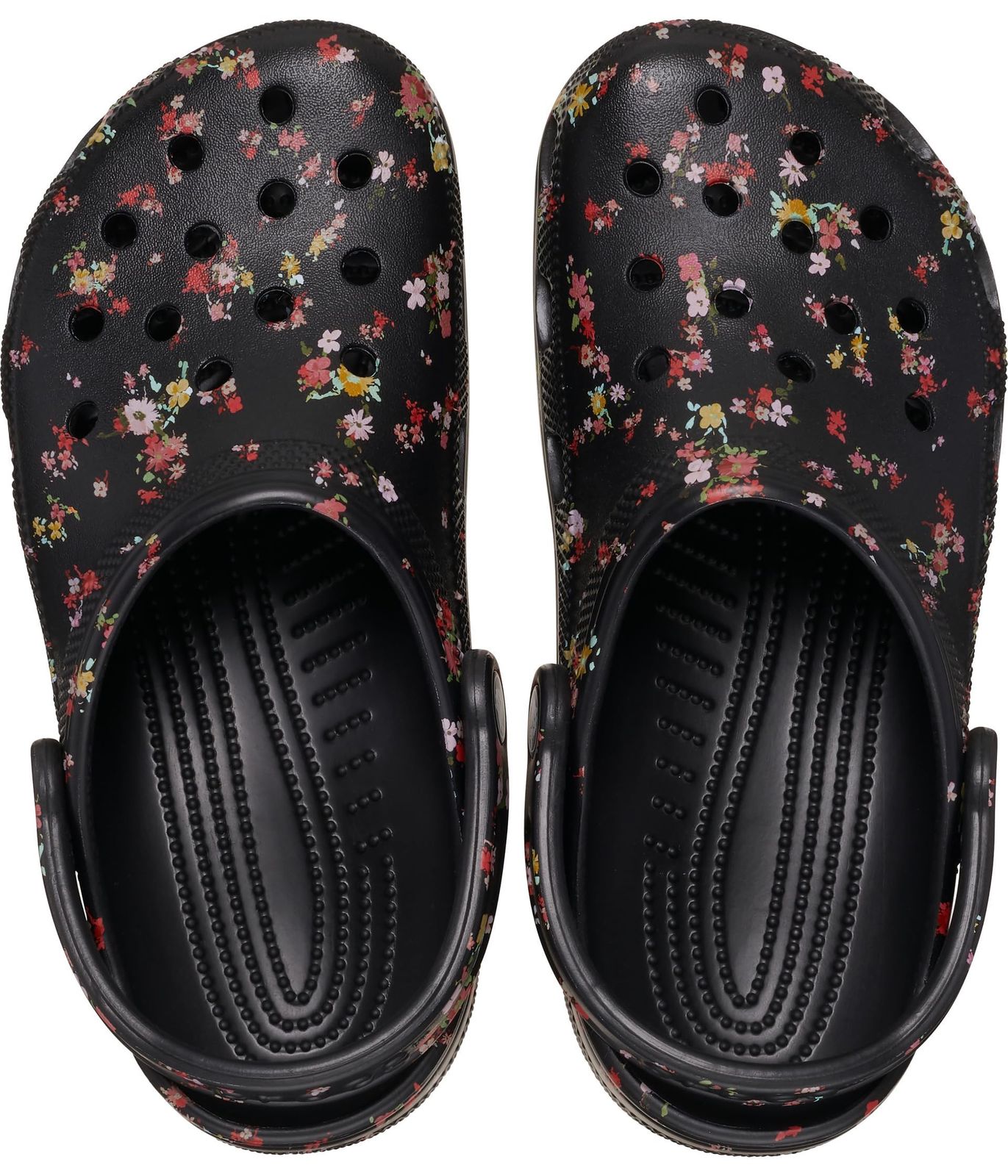 Crocs クロッグ Classic Printed Floral Clogs Black Ditsy 8 US Women 6 Men Free Size