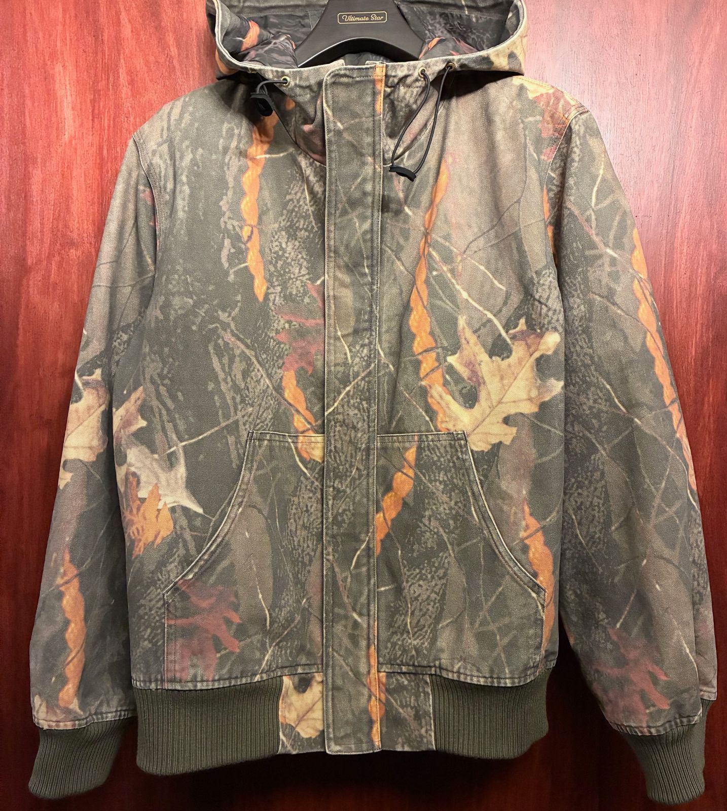 激 名作 MADE IN JAPAN製 2006年モデル リアルツリーカモ柄 フード付きフルジップジャケット カーキ Mサイズ