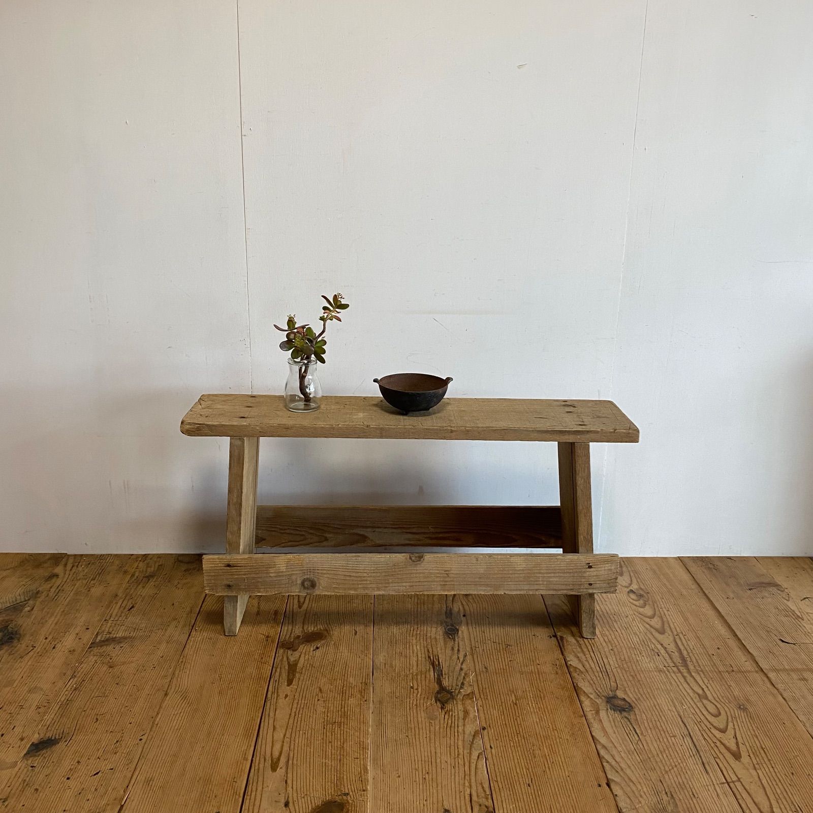 アンティーク 古家具 木製 ベンチ 飾り台 花台 y375 - メルカリ