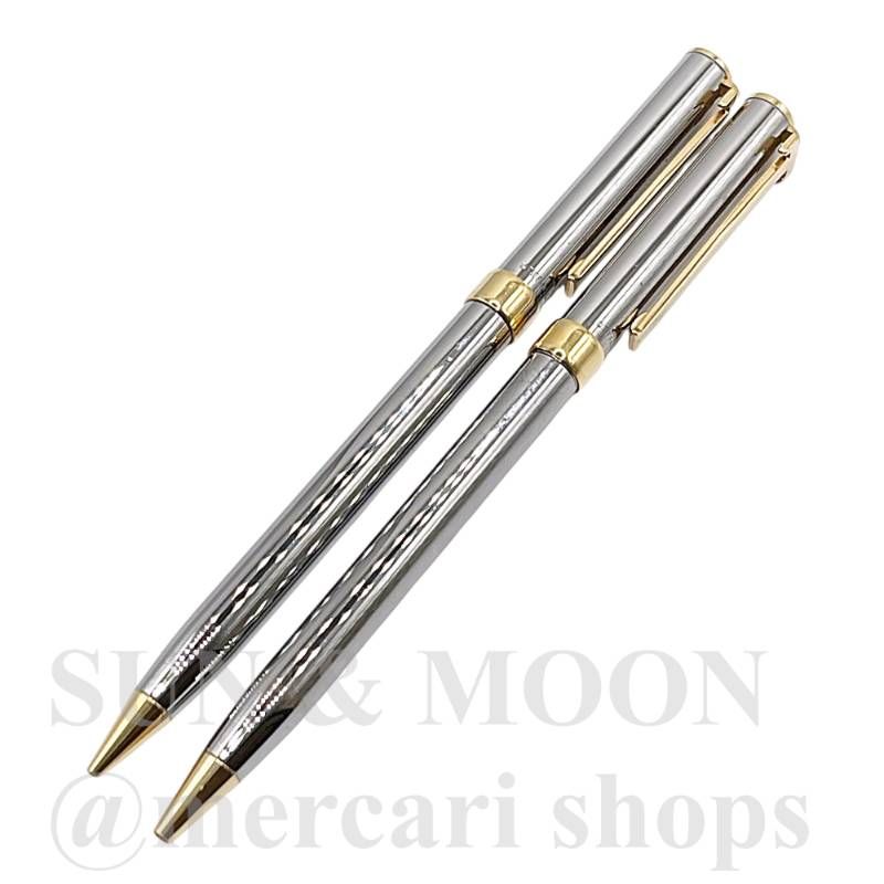 Tiffany Co ティファニー Tクリップ ボールペン シャーペン 2本セット シルバー ゴールド コンビ Tj 12