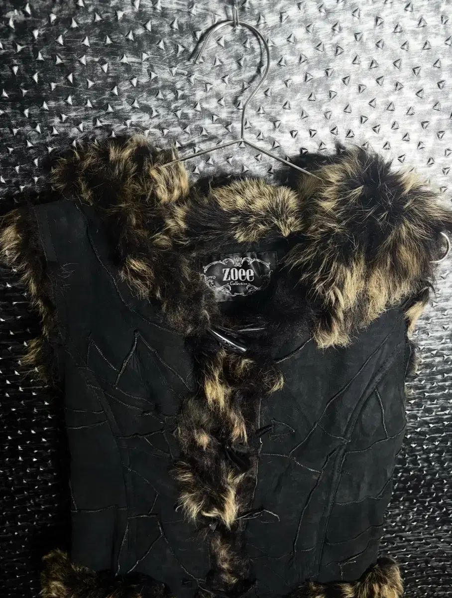 Zoee ヒョウ柄 レオパード ファー トリミング BEST ベスト