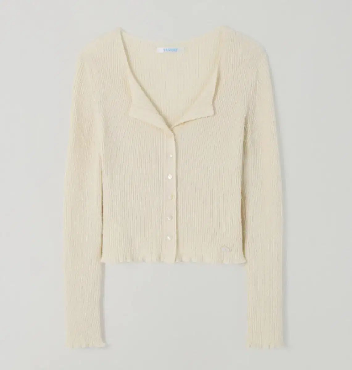 TANNAT オープン ボタン カーディガン