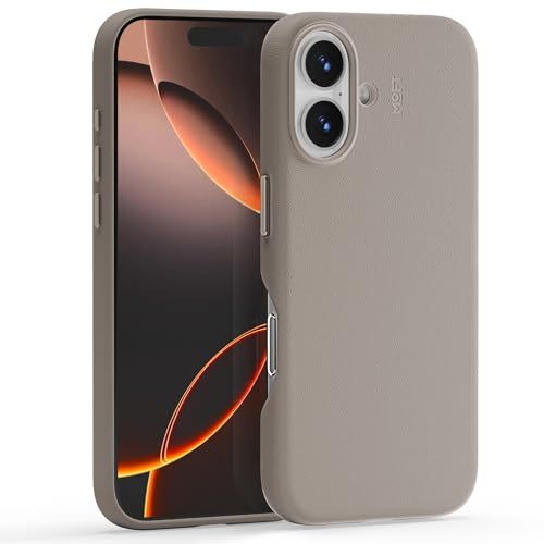 MOFT iPhone 16 ケース MagSafe 対応 保護ケース MOVAS レザーケース 高耐久 スマホケース 強力磁力 軽量 ワイヤレス充電対応 側面開口設計 1.5 m落下防止 色褪せにくい 高反発ボタン レンズ全面保護s