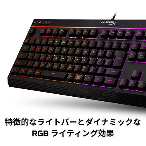 日本語配列 HyperX Alloy Core RGB ゲーミングキーボード ゲーマー向け LEDバックライト 耐水性 2年保証 HX-KB 5 ME 2-JP 4 P F AJ ABJ s