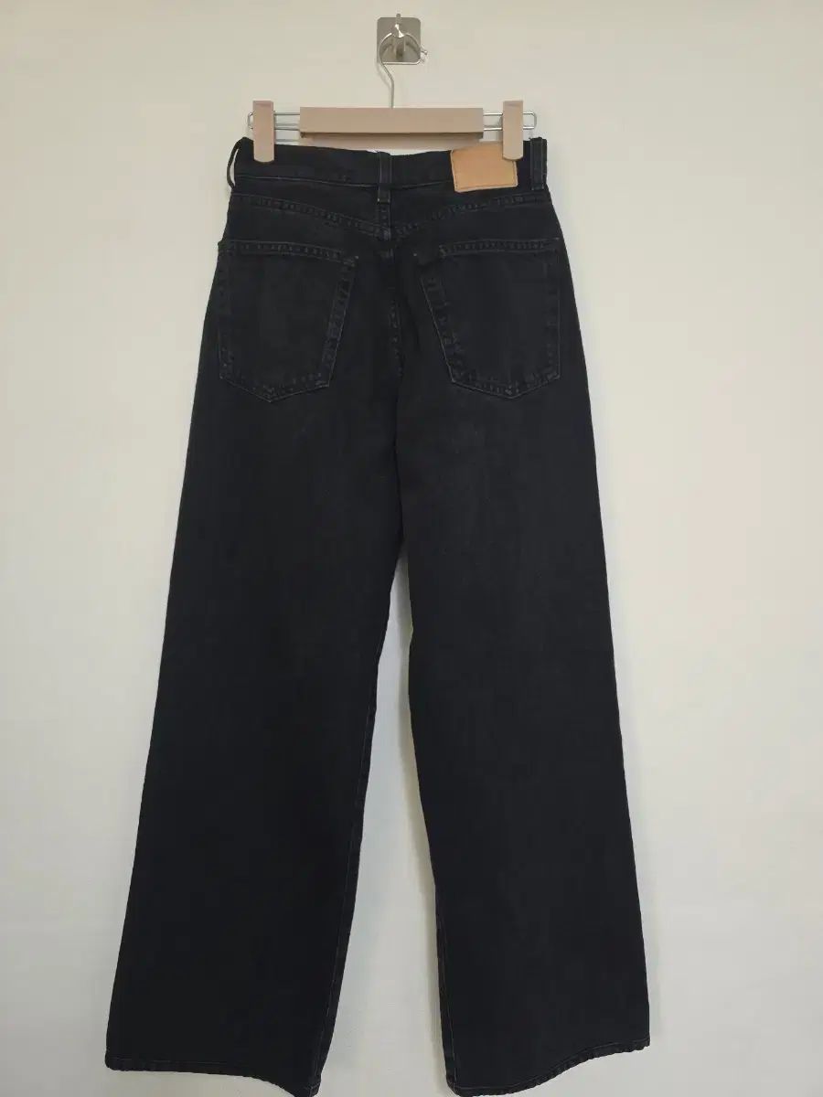 6397 식스쓰리나인세븐 ブラック ワイド デニム パンツ 24 ウエスト 25 IN