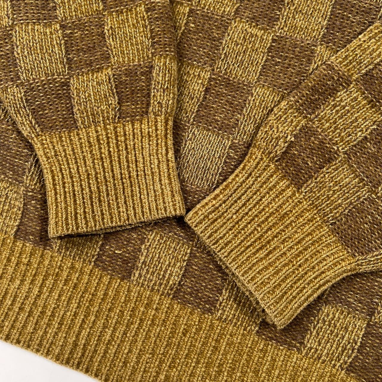 Crocodile クロコダイル チェック柄 市松模様 ニット セーター サイズ