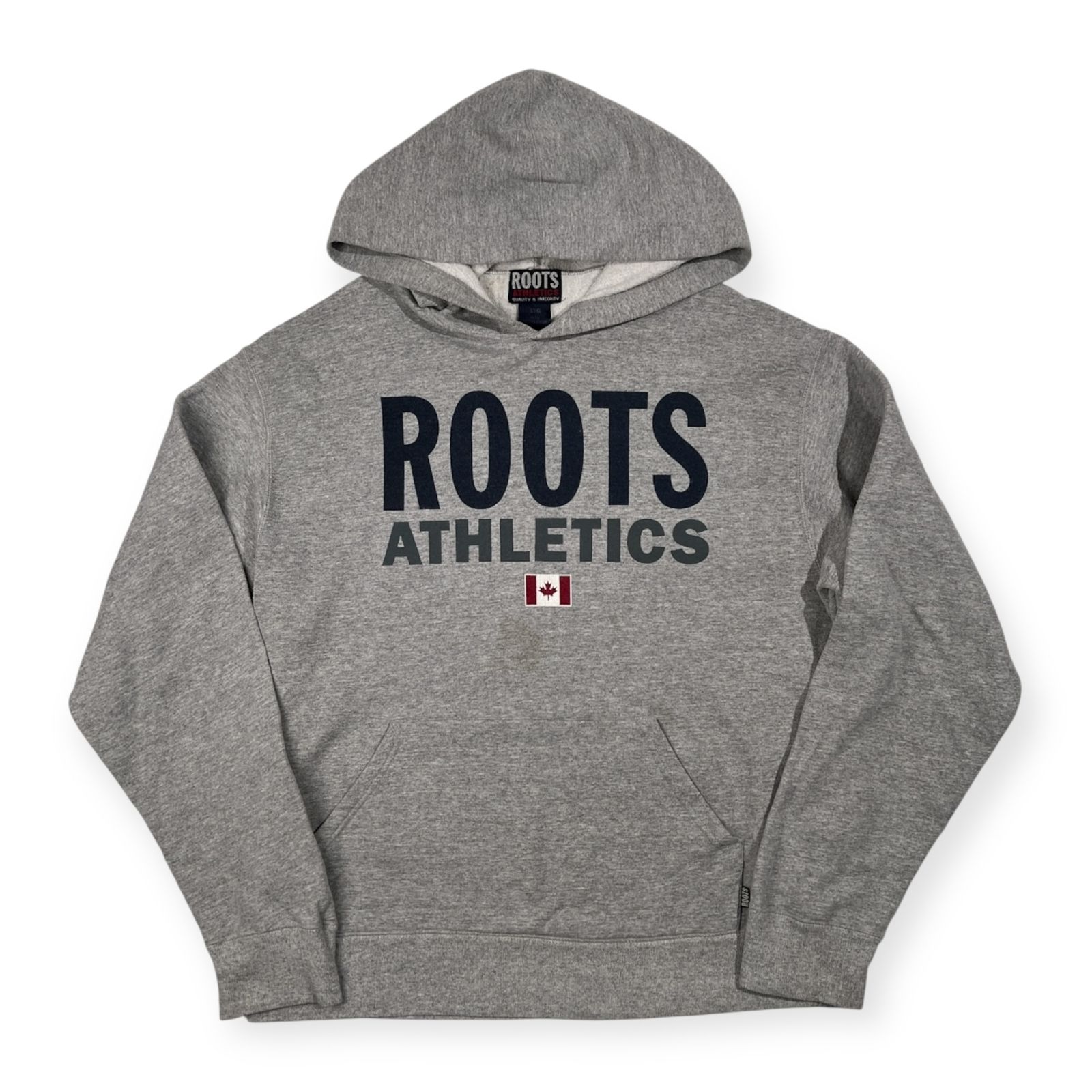 カナダ製 ROOTS ルーツ ビッグロゴ プリント スウェット パーカー 