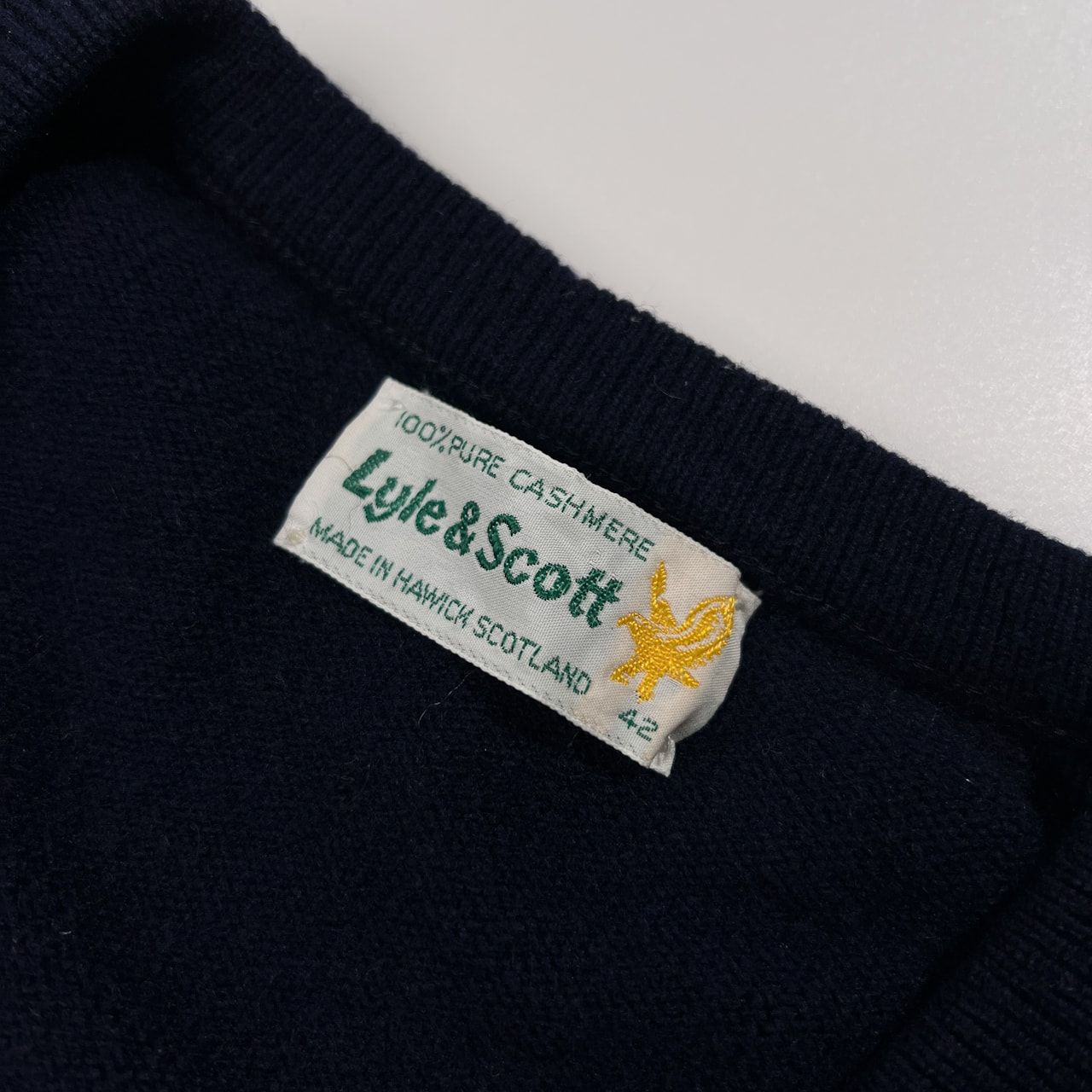 カシミヤ100% スコットランド製 Lyle&Scott ライルアンドスコット V