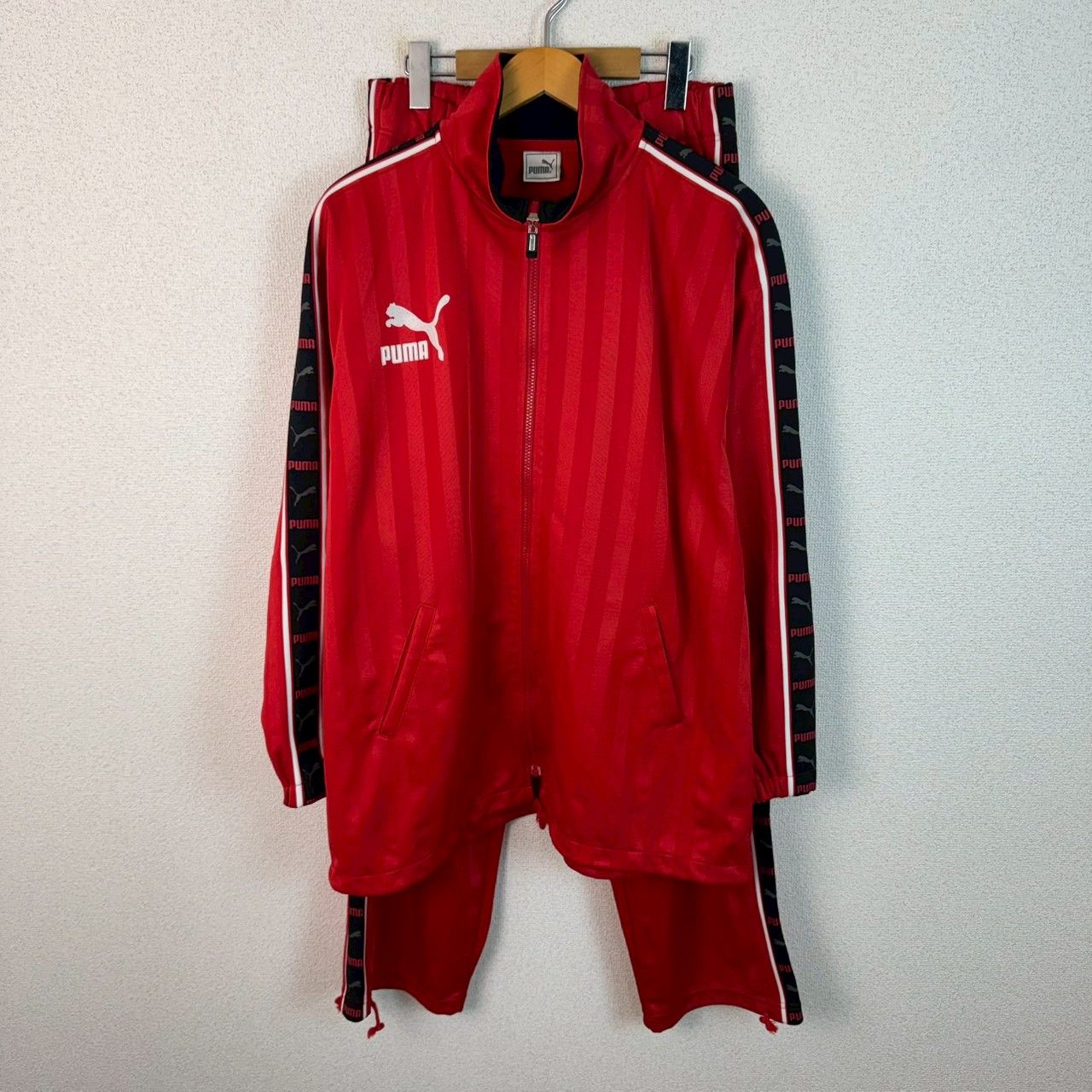 PUMA プーマ ジャージ 上下 セットアップ サイドテープ ロゴ刺繍