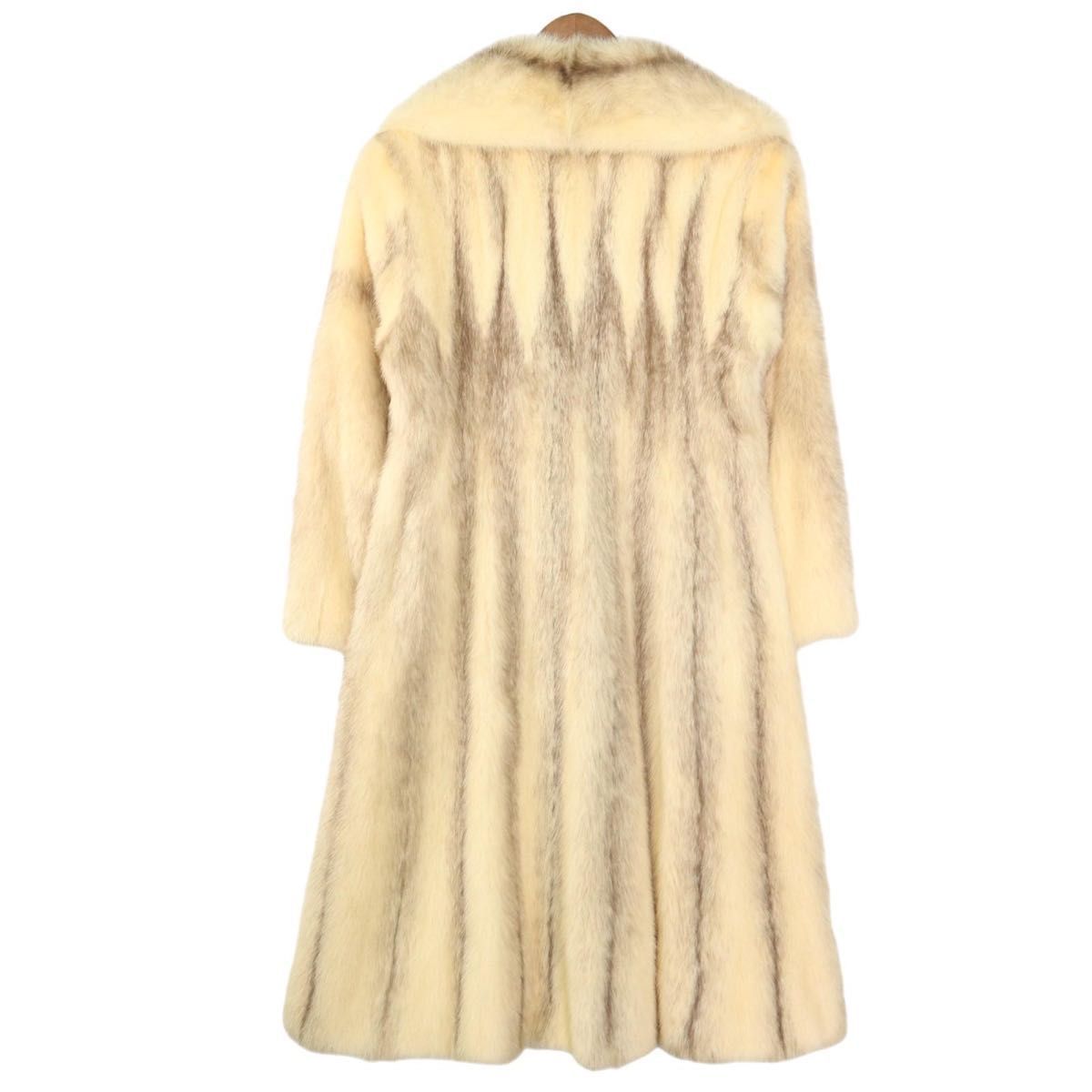 美品 EMBA 毛皮 ロングコート リアルファー 大きいサイズ 【99】 高級】EMBA Furries エンバ サファイヤミンク リアルファー 毛皮コート