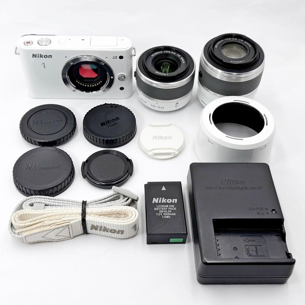 ニコン Nikon1 J2 ダブルズームキット ホワイト ミラーレス カメラ