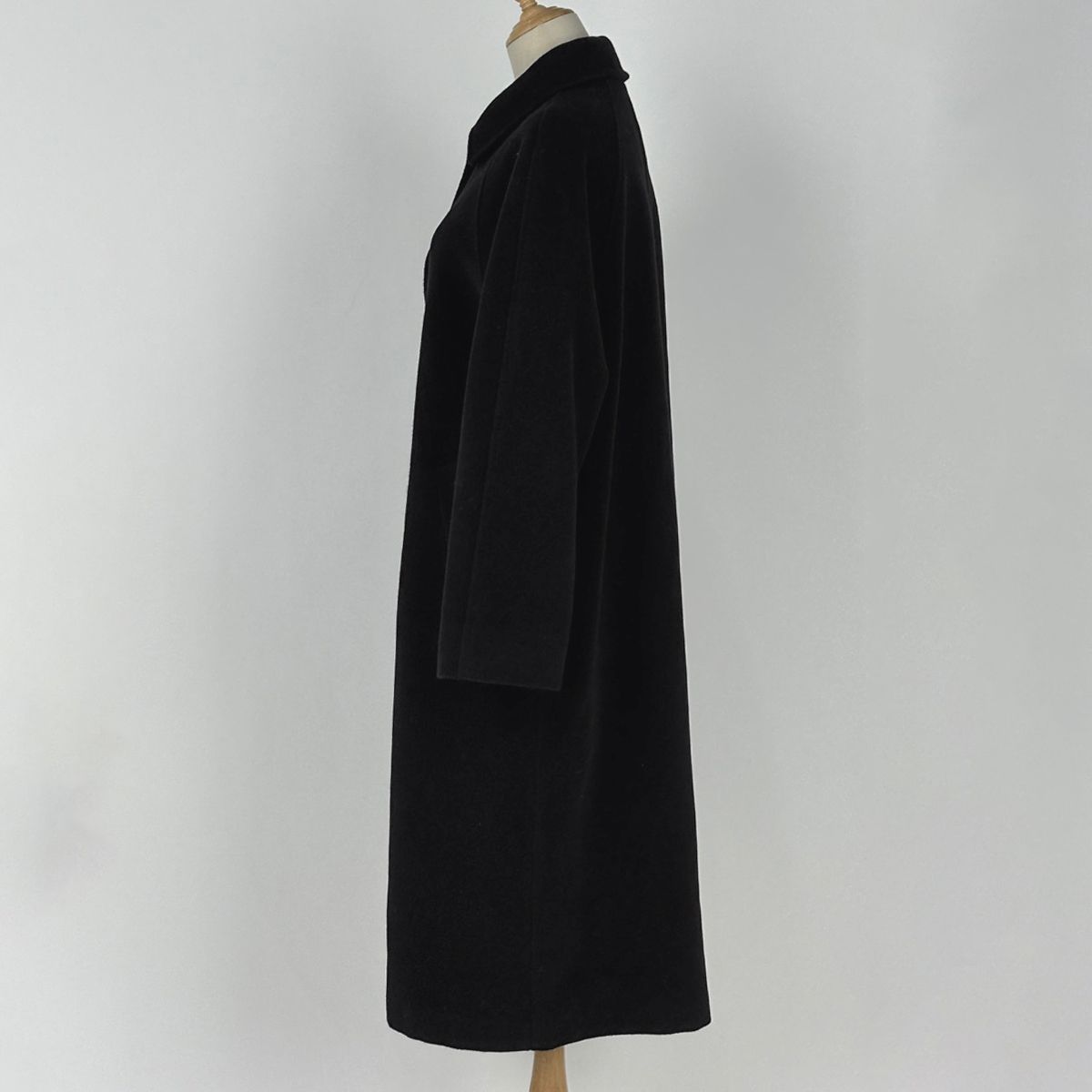 ヘルノ Herno ステン コート ロング 裏地プリント アウター ウール カシミヤ ブラック レディース