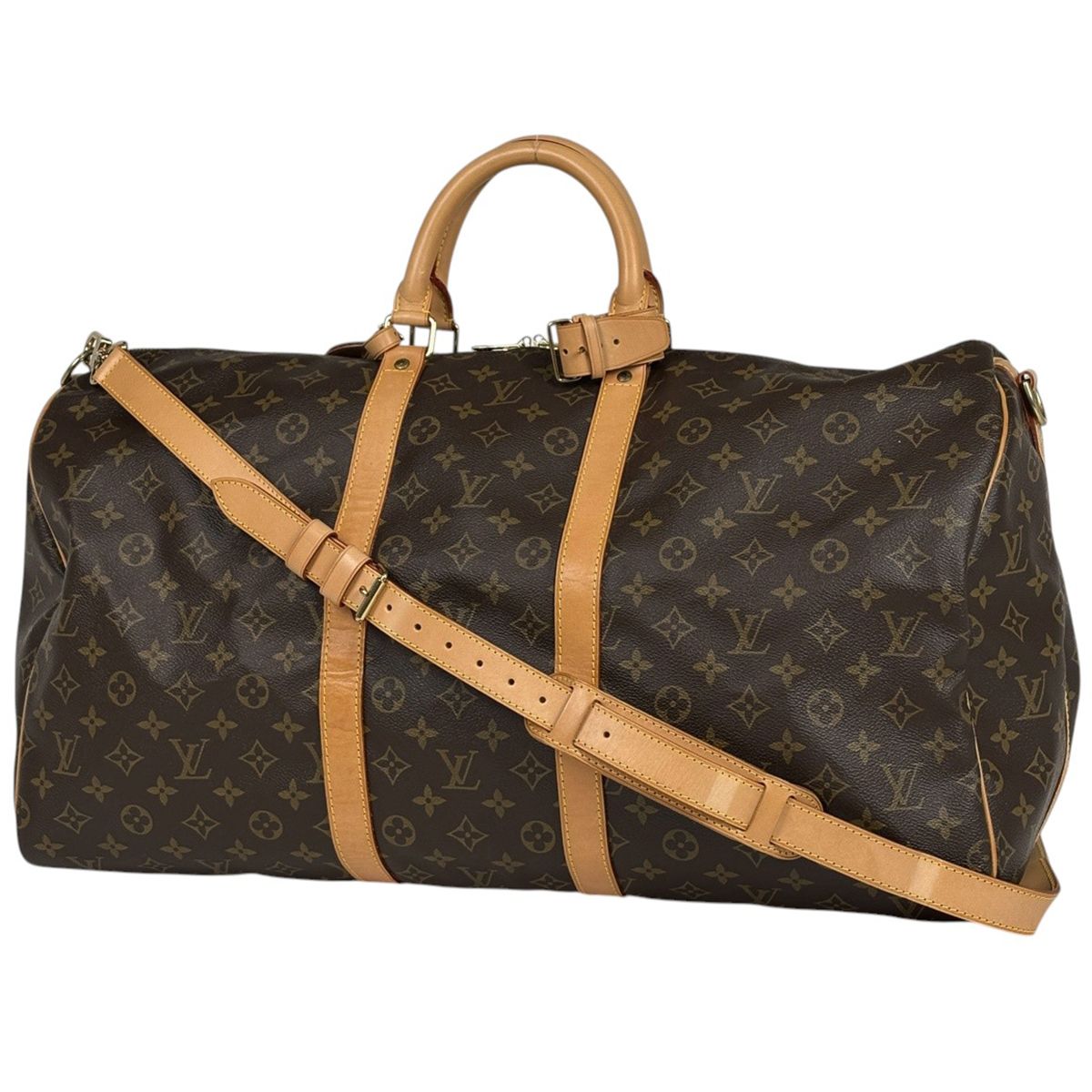 ルイ ヴィトン Louis Vuitton キーポル バンドリエール 55 旅行 出張 ハンドバッグ モノグラム ブラウン M 41414 レディース