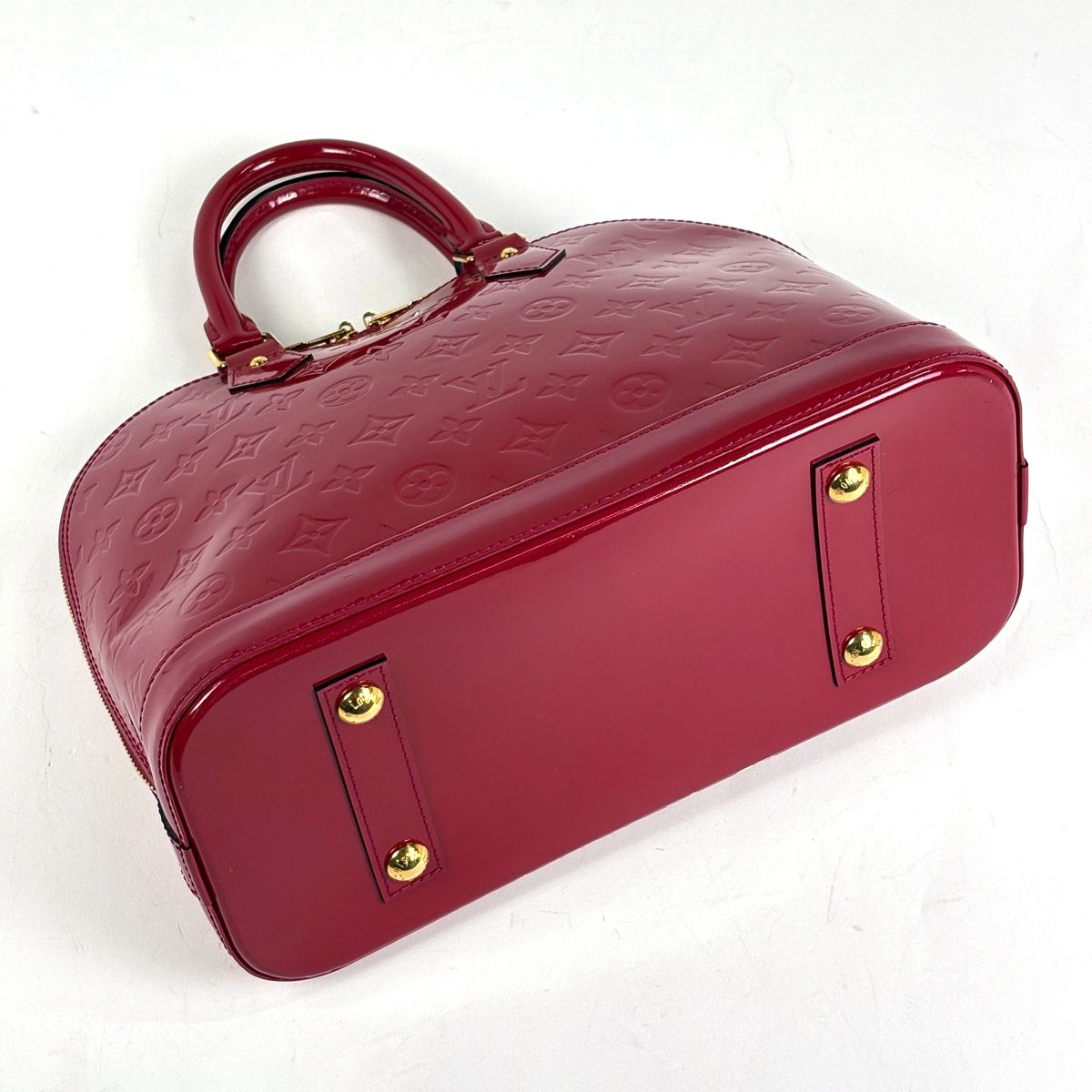 ルイ ヴィトン Louis Vuitton アルマ PM エナメル パテント ハンドバッグ モノグラムヴェルニ ルージュグルナディーヌ M 91693 レディース