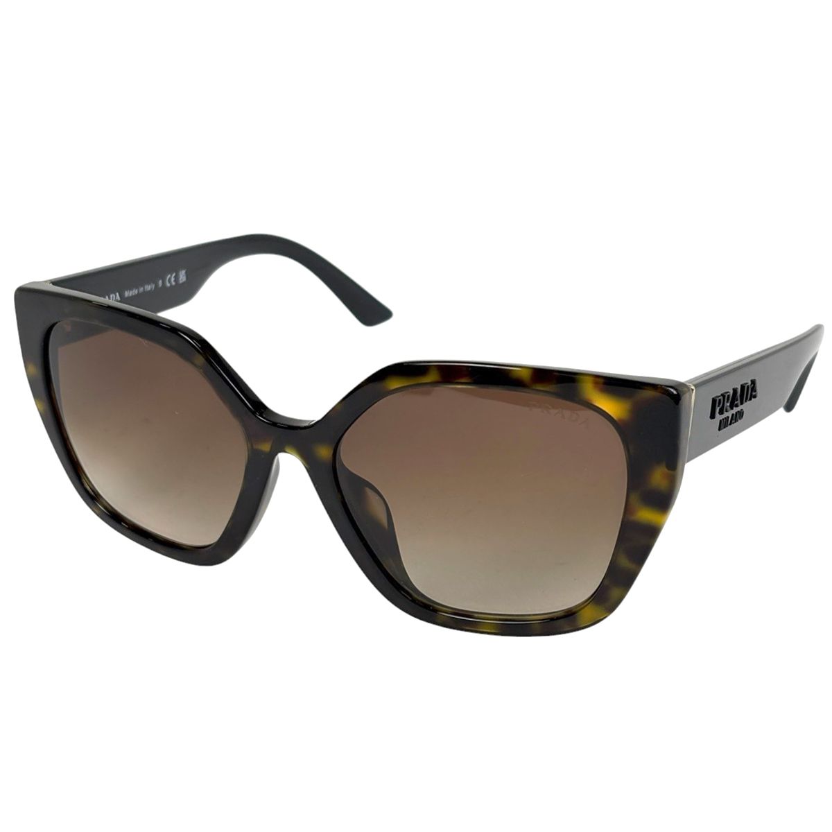 プラダ PRADA ロゴ サングラス デミ柄 グラデーション プラスチック ブラウン SPR 24 X-F レディース