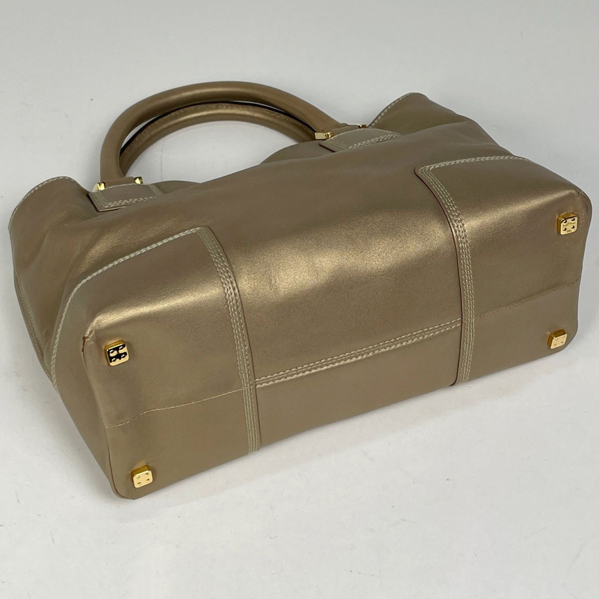 ロエベ LOEWE アマソナ フスタ トートバッグ アナグラム ハンドバッグ レザー ゴールド レディース