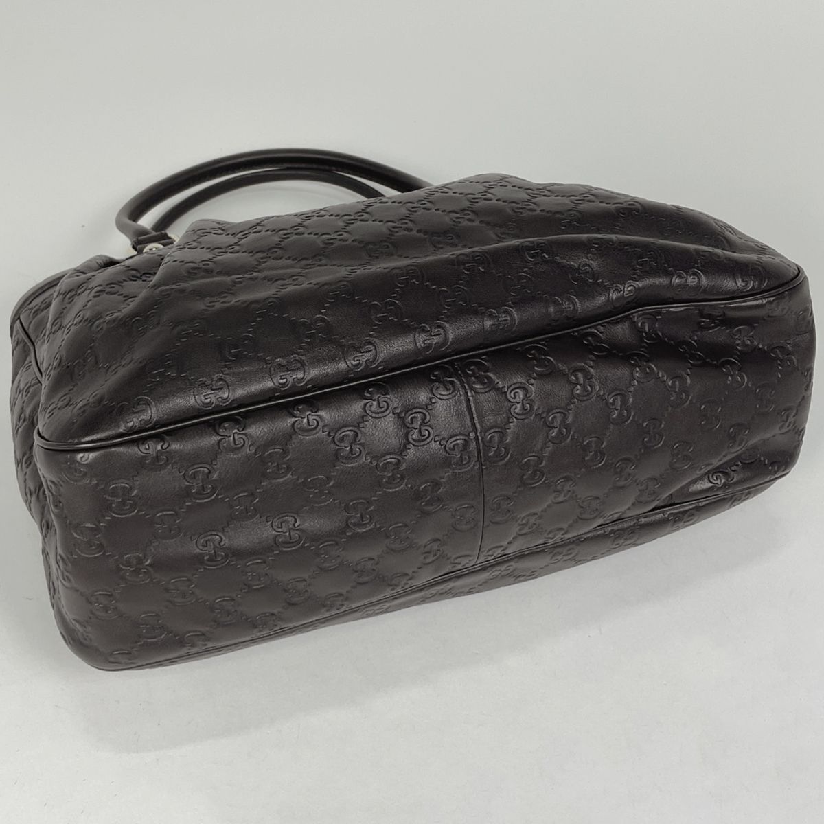 グッチ GUCCI グッチシマ スーキー トートバッグ GG柄 ショルダーバッグ シマレザー ダークブラウン 296835 レディース