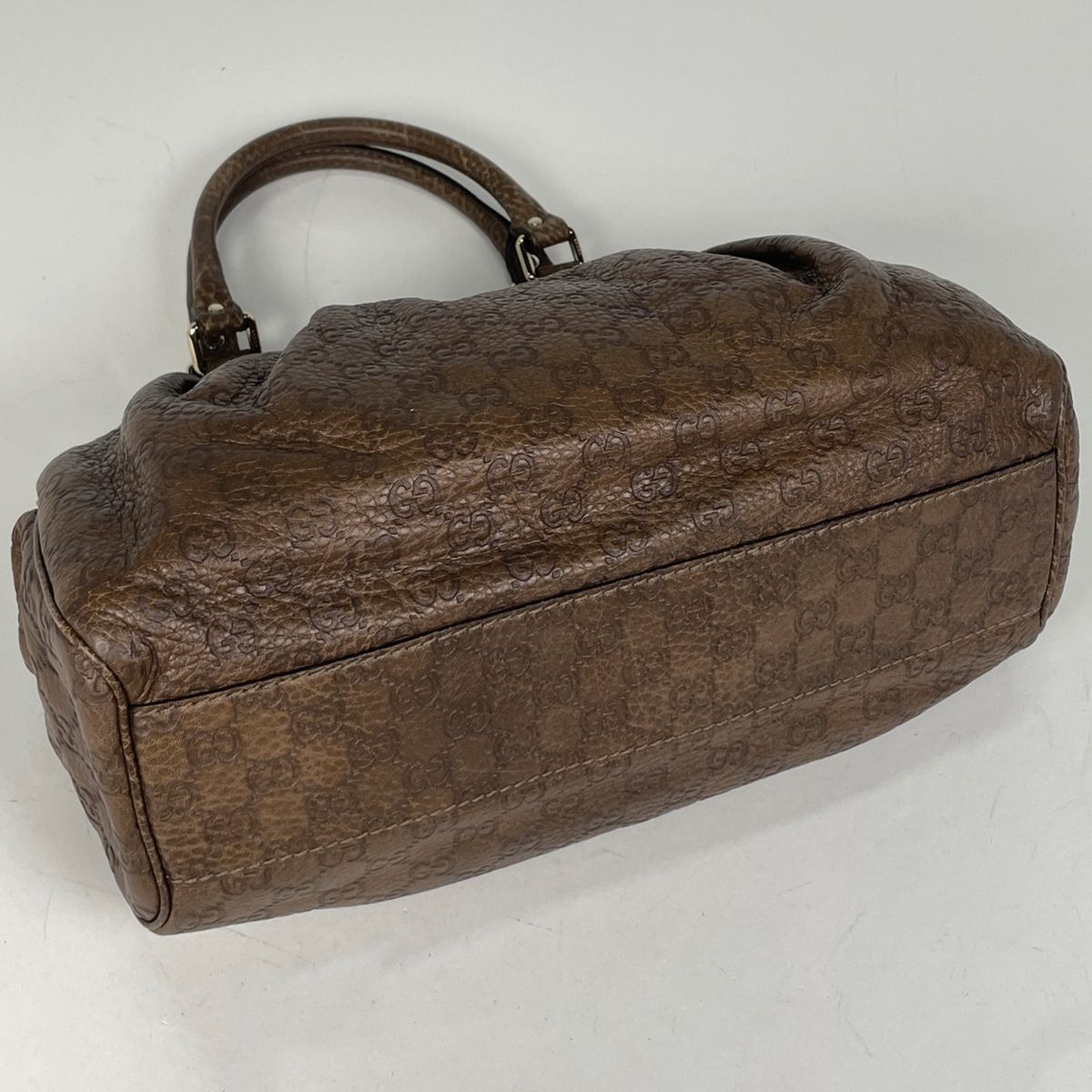 グッチ GUCCI グッチシマ スーキー ハンドバッグ GG柄 シグネチャー シマレザー ブラウン 211944 レディース