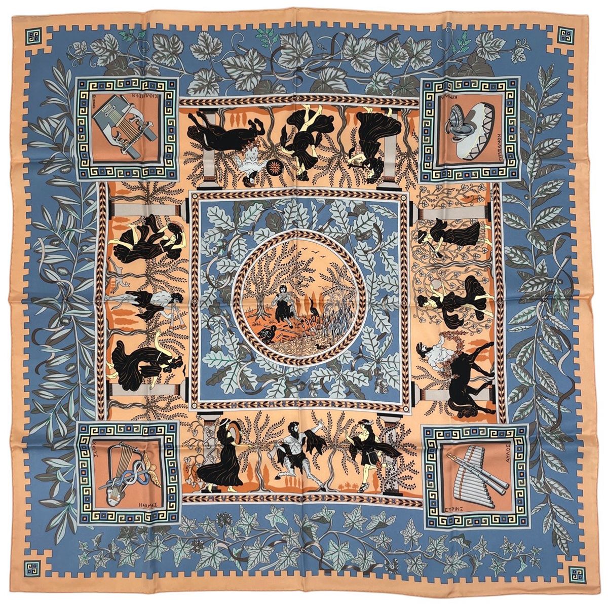 Q2195 未使用 エルメス カレ90 KYMBALA 古代ローマスカーフシルク エルメス HERMES カレ 90 KYMBALA 古代ローマ スカーフ シルク ピンク