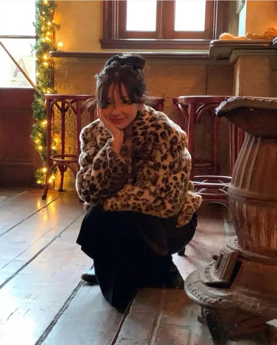 パルベンst ヒョウ柄ファー ジャケット