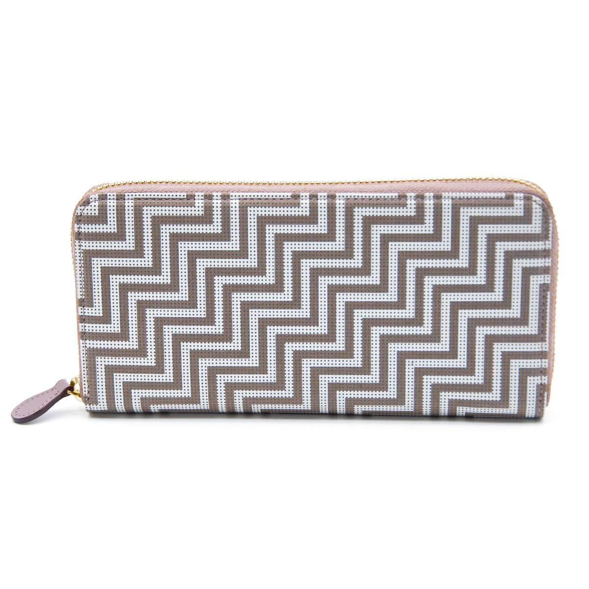 印傳屋 いんでんや 印伝 CHEVRON シェブロン 束入 ファスナー 伝統 甲州印伝 鹿革 漆 オリジナル ブランド No.7605