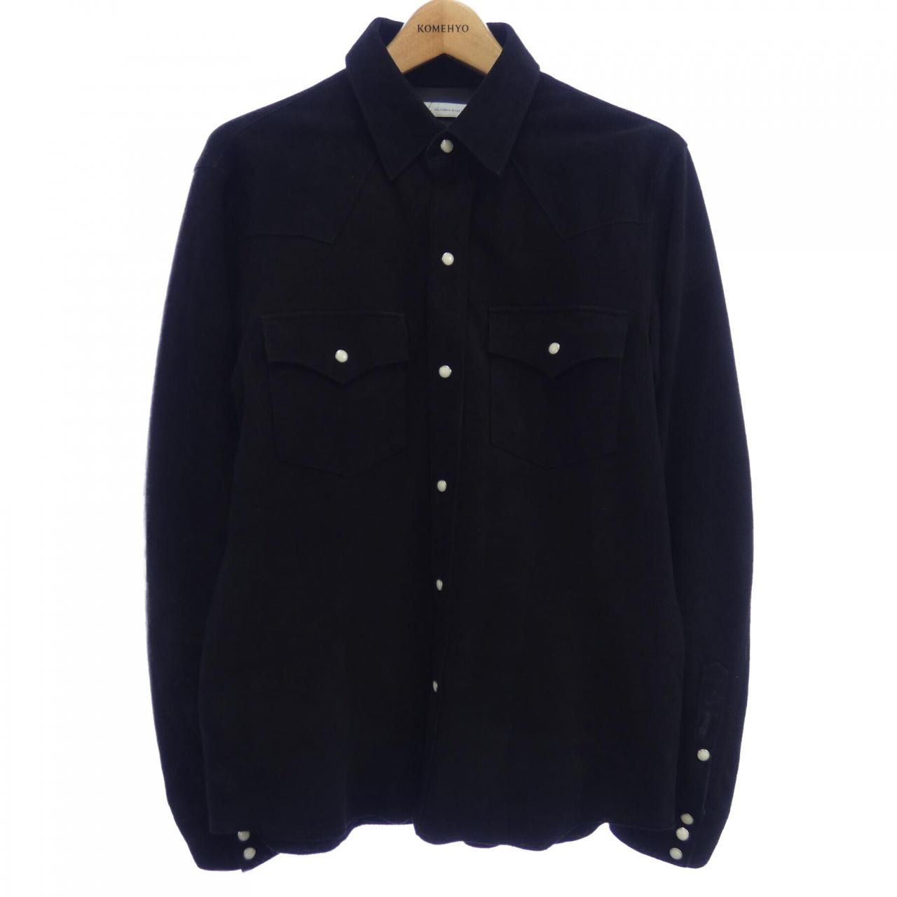 Ron Herman ロンハーマン　ブラックレザージャケット　Lサイズ　美品 二子玉)Ron Herman ロンハーマン ジップアップラムレザーブルゾン