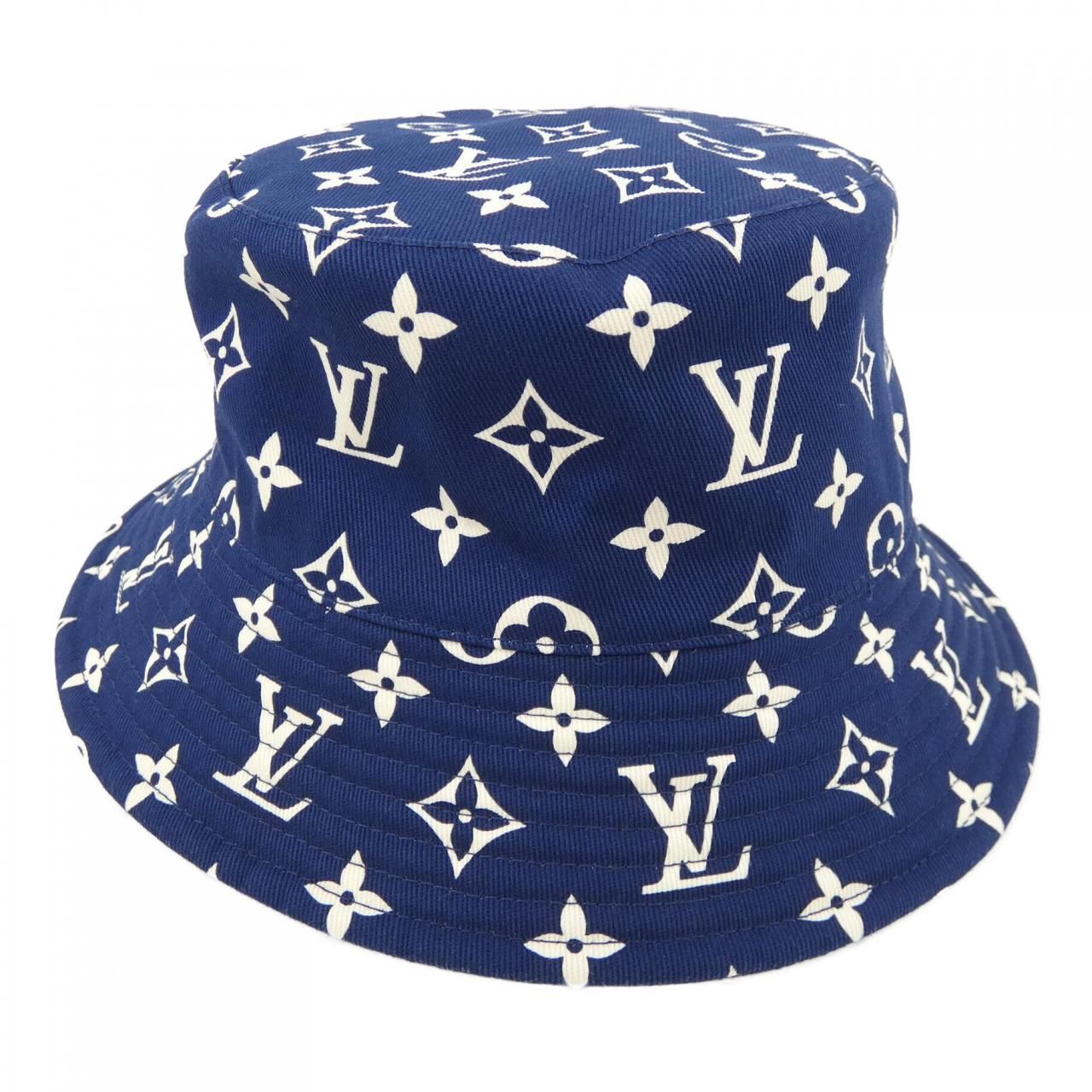 美品 ルイヴィトン M76231 LVエスカルボブ ハット ブルー レディース ルイヴィトン LOUIS VUITTON LVエスカルボブ リバーシブル M76231