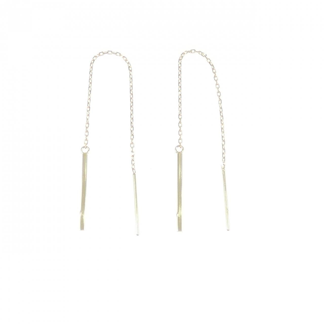 K 10 YG ダイヤモンド ピアス 0.006 CT