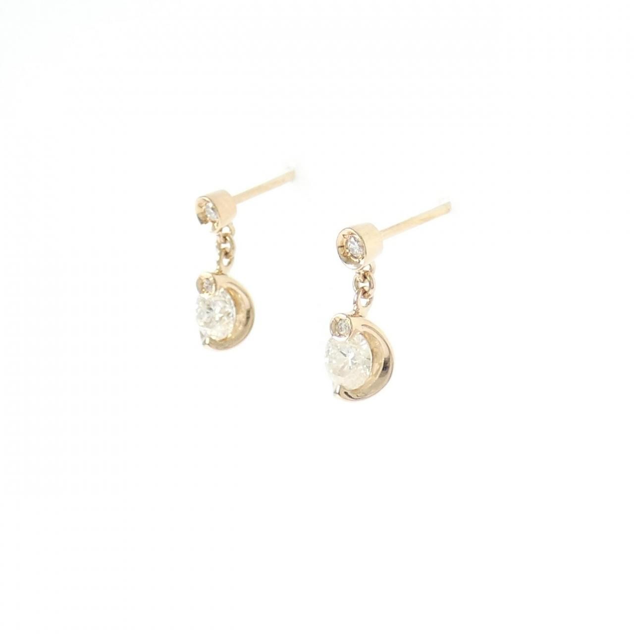 K 18 PG ダイヤモンド ピアス 0.44 CT