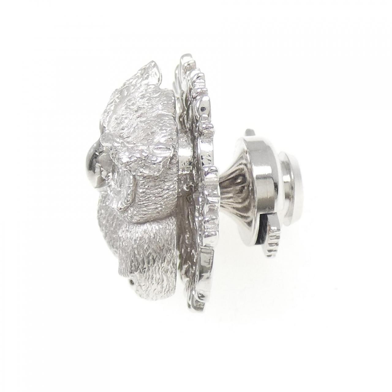 満月　K18WG お花モチーフダイヤモンドブローチ 満月様専用 K18WG お花モチーフダイヤモンドブローチ