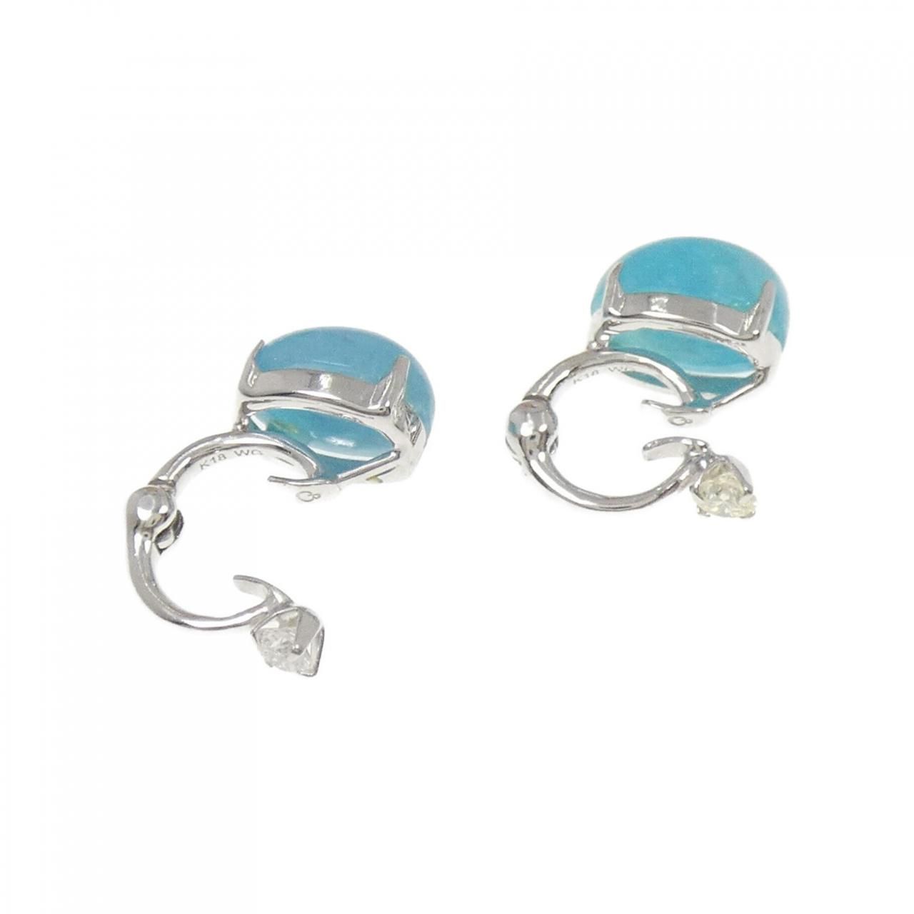  K 18 WG 2 WAY トルマリン イヤリング 2.60 CT イヤリング アクセサリー