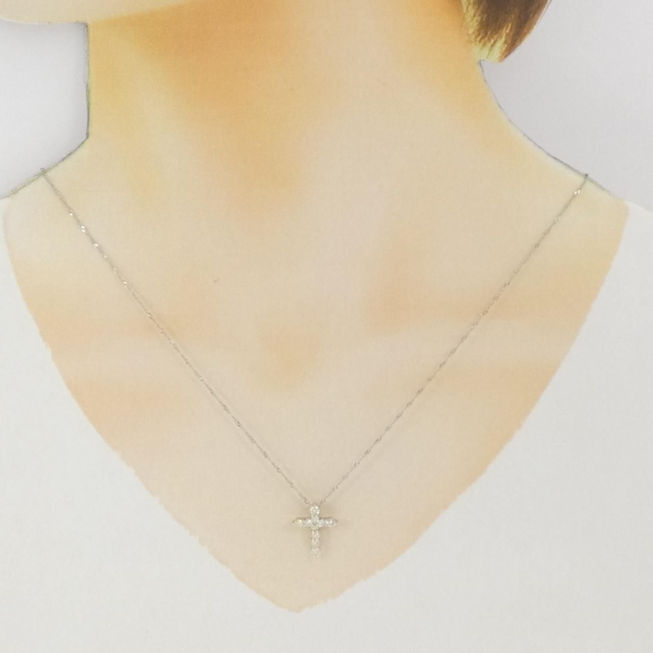 PT900/PT850 クロス ダイヤモンド ネックレス 0.5CT - メルカリ