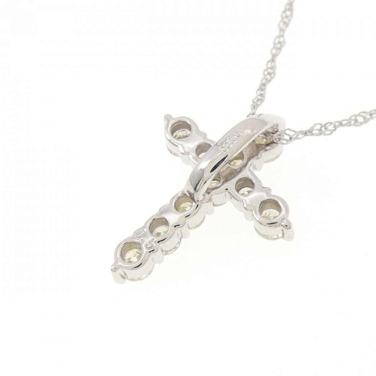 PT900/PT850 クロス ダイヤモンド ネックレス 0.5CT - メルカリ