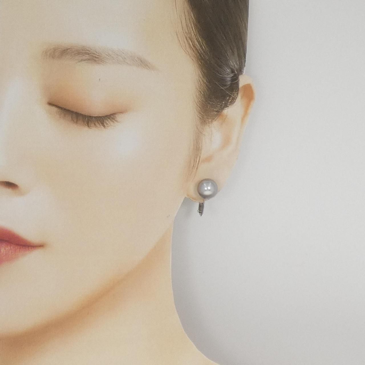  K 18 WG 黒蝶パール イヤリング 10.2 mm イヤリング アクセサリー