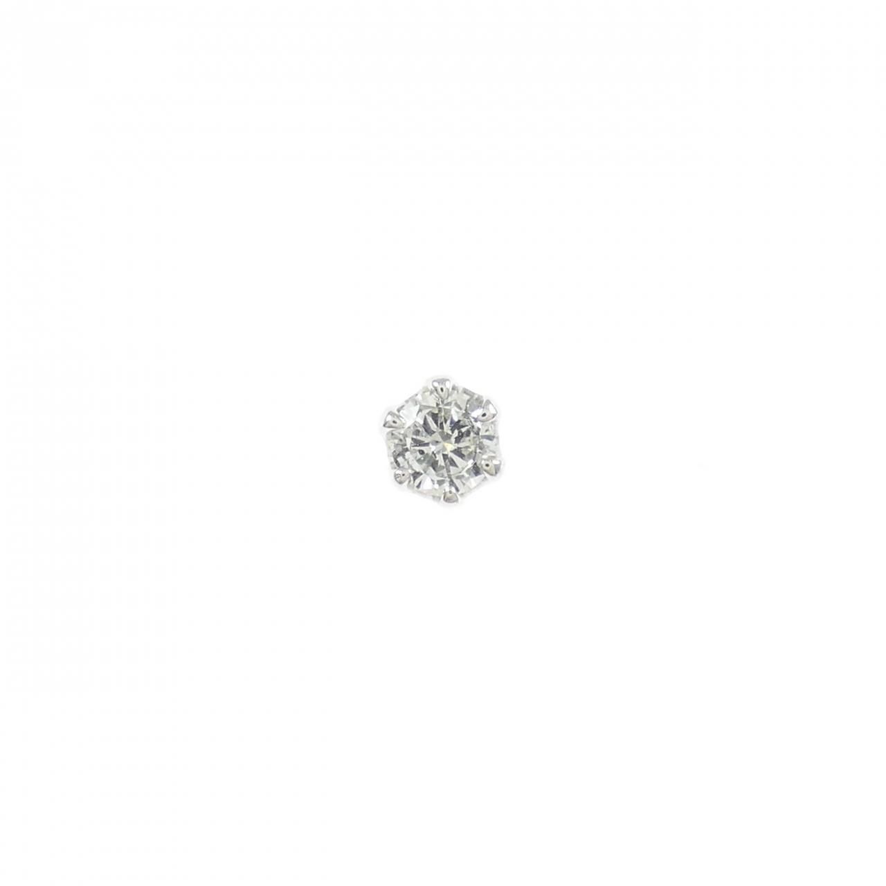 PT900 ソリティア ダイヤモンド ピアス 0.15CT 片耳 - メルカリ