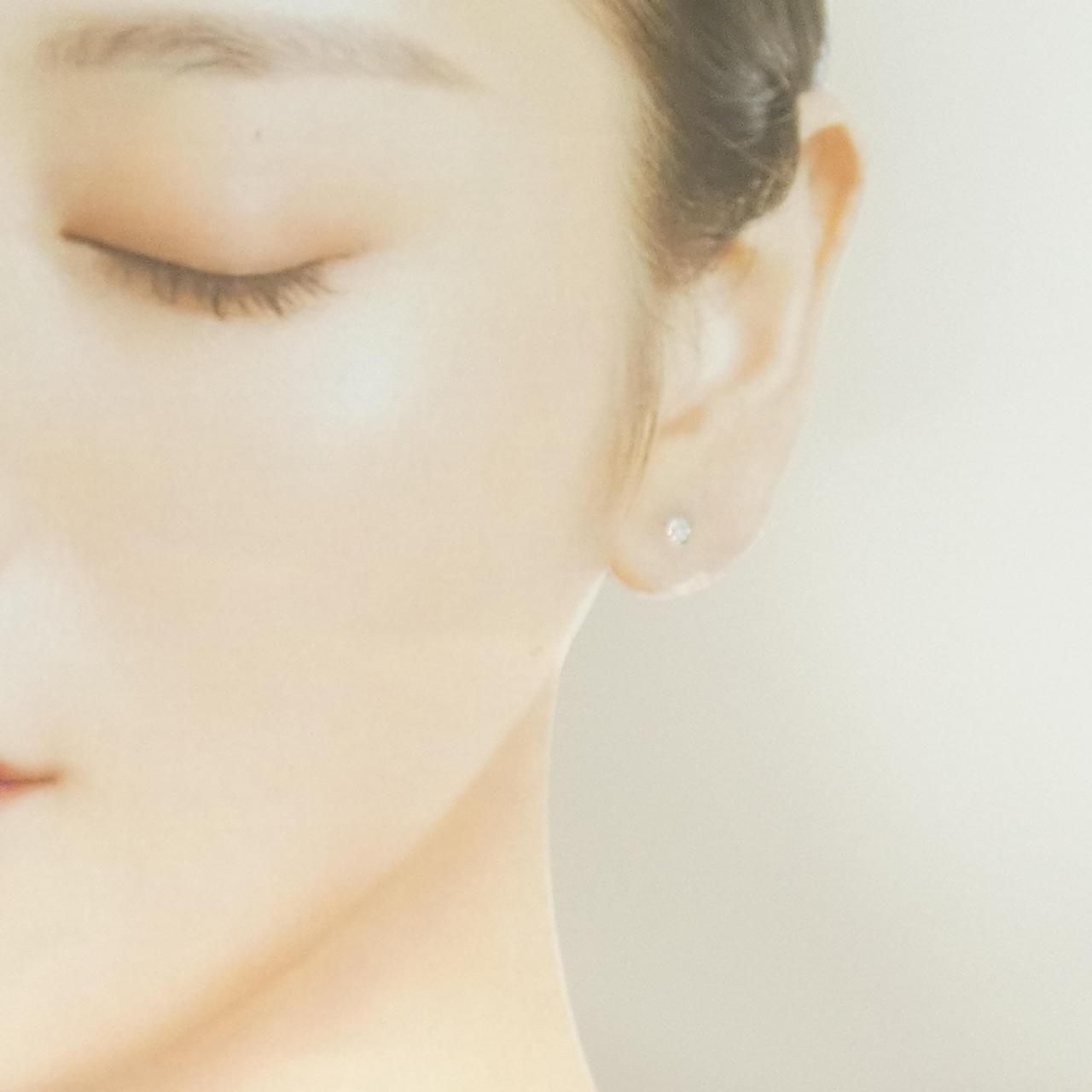  PT 900 ソリティア ダイヤモンド ピアス 0.22 CT イヤリング アクセサリー