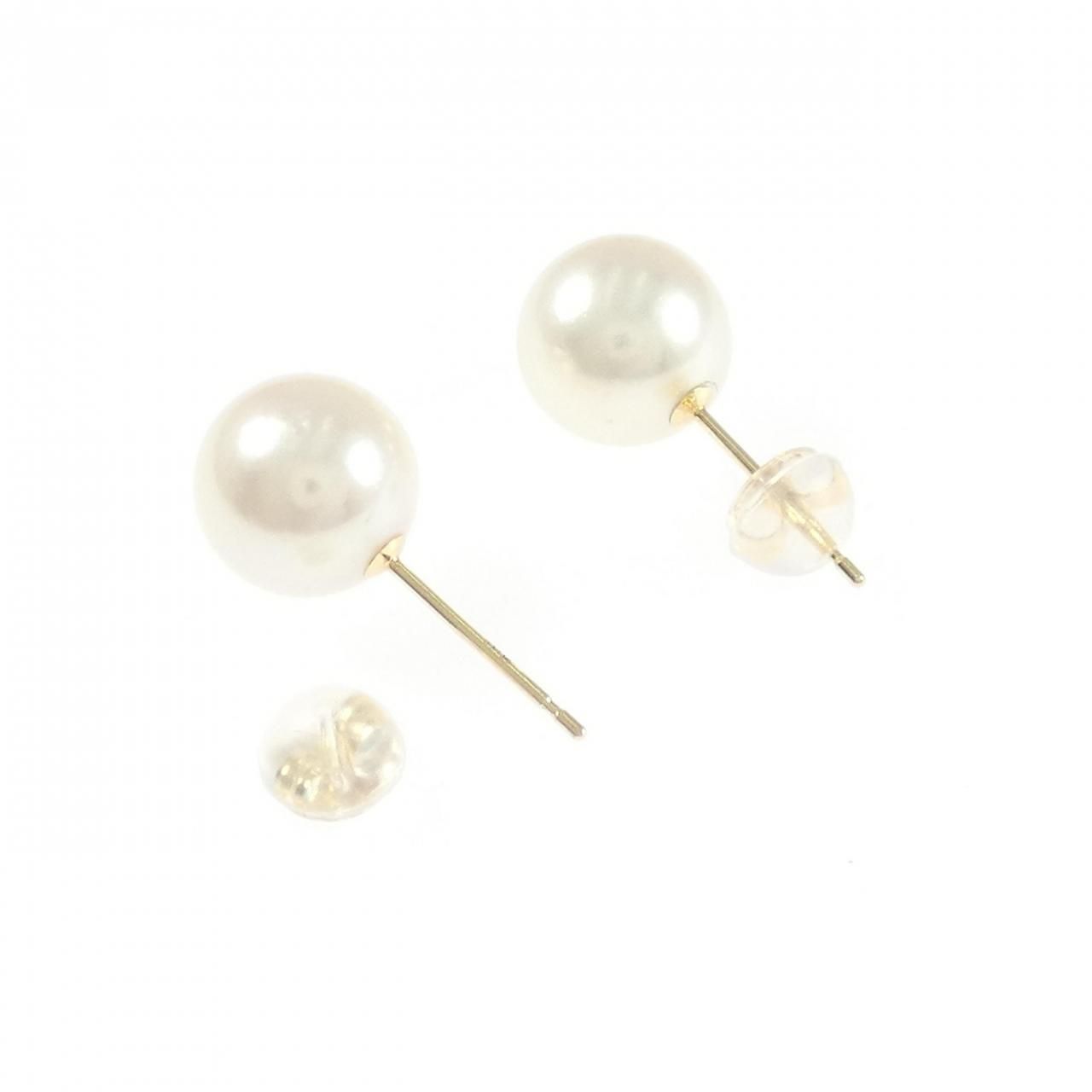  K 18 YG アコヤパール ピアス 8.5 mm イヤリング アクセサリー