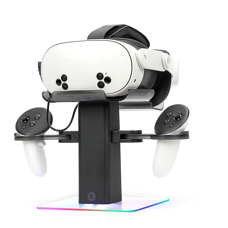 Houdsuem Q3S 対応 充電ドック オーバーチャージ保護 Type-C LED充電スタンド 急速充電 便利 使用簡単 省スペース Q3s VR 用 チャージング (ブラック) 1