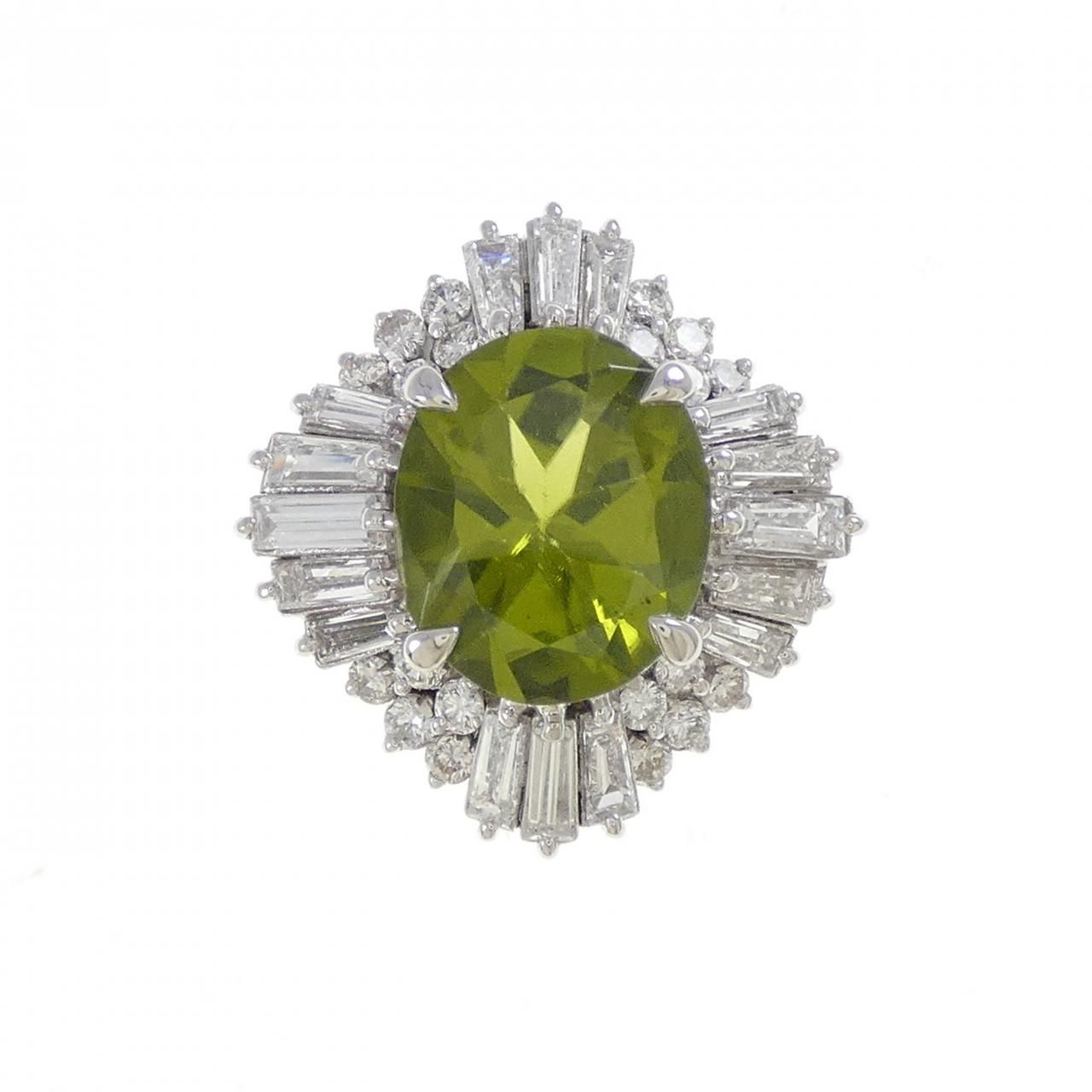 Pt900ペリドットリング　新品未使用品 PT900 ペリドット リング - メルカリ