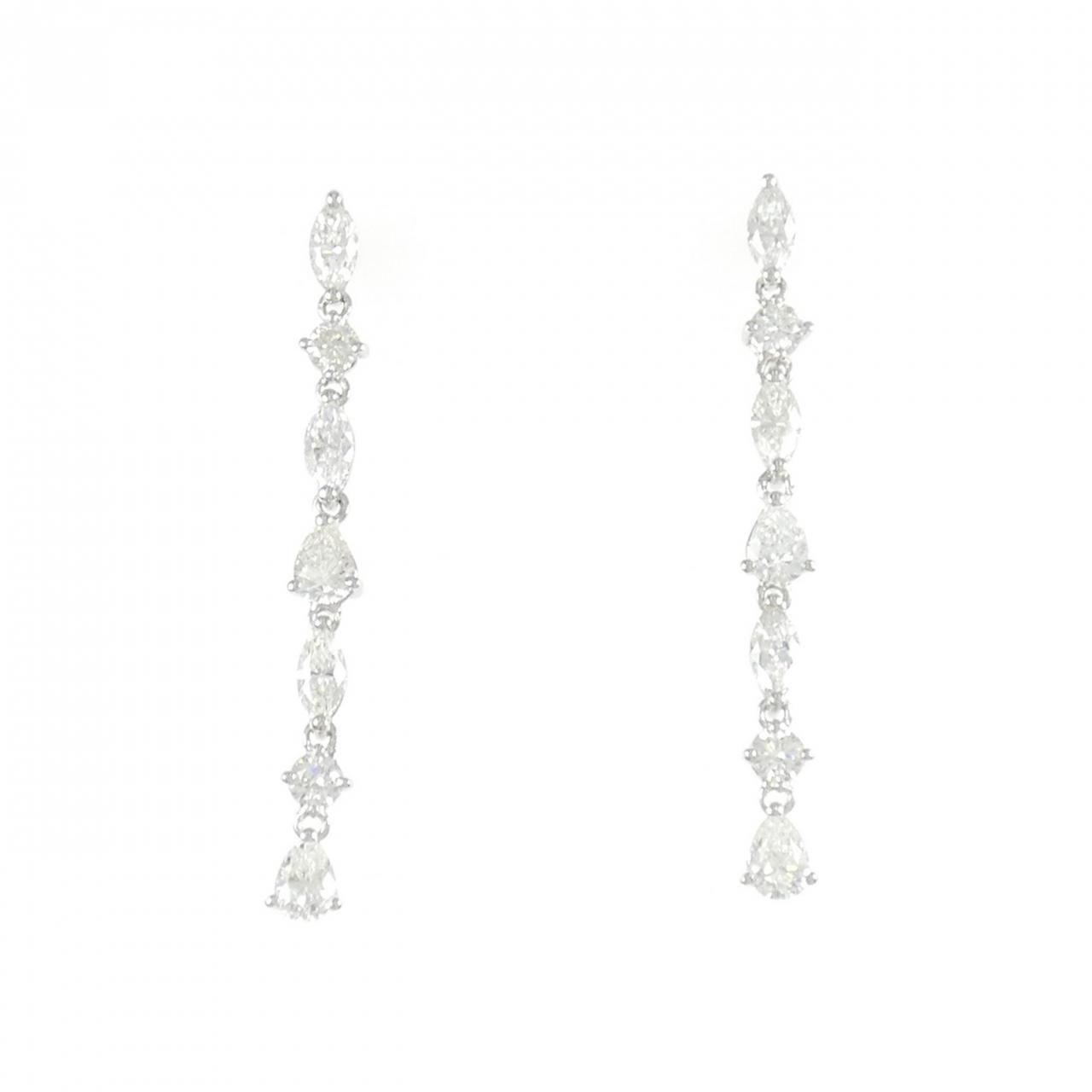 750 WG K 18 ダイヤモンド ピアス