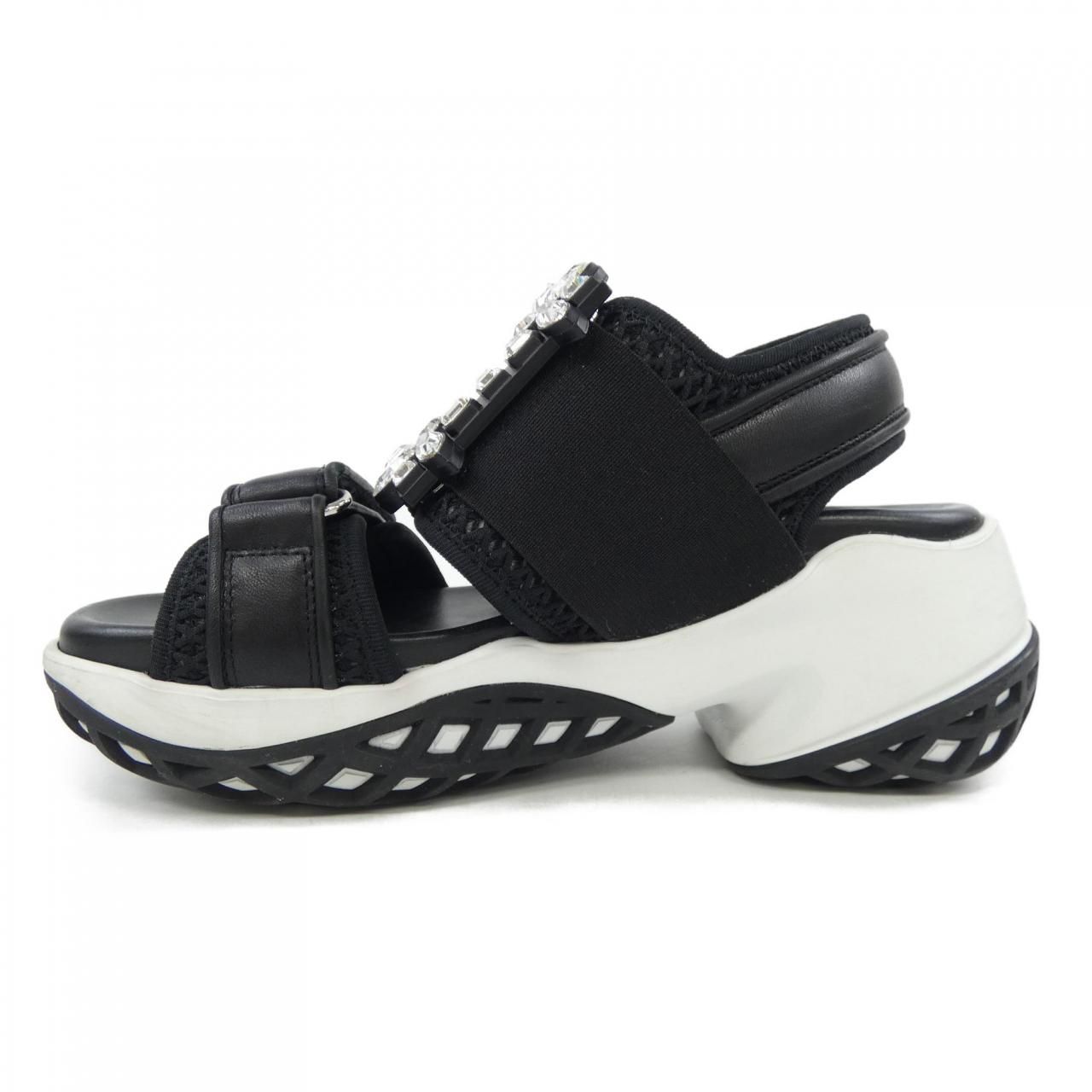 ロジェヴィヴィエ ROGER VIVIER ヴィヴ ラン ストラス バックル サンダル